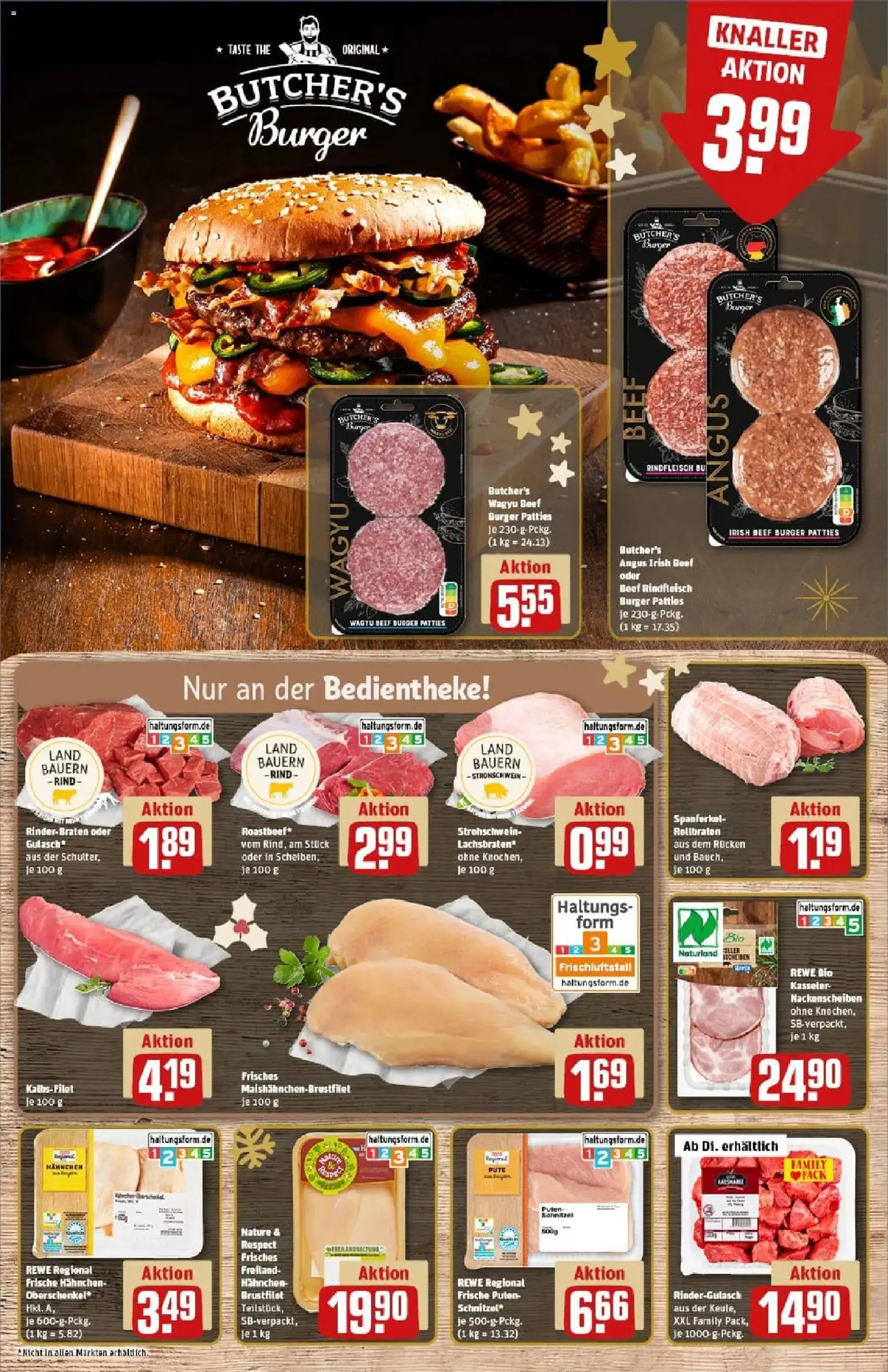 Rewe prospekt Oettingen	 – gültig ab 01.12.2025 | Seite: 8 | Produkte: Rindergulasch, Hahnchen, Schnitzel, Rindfleisch
