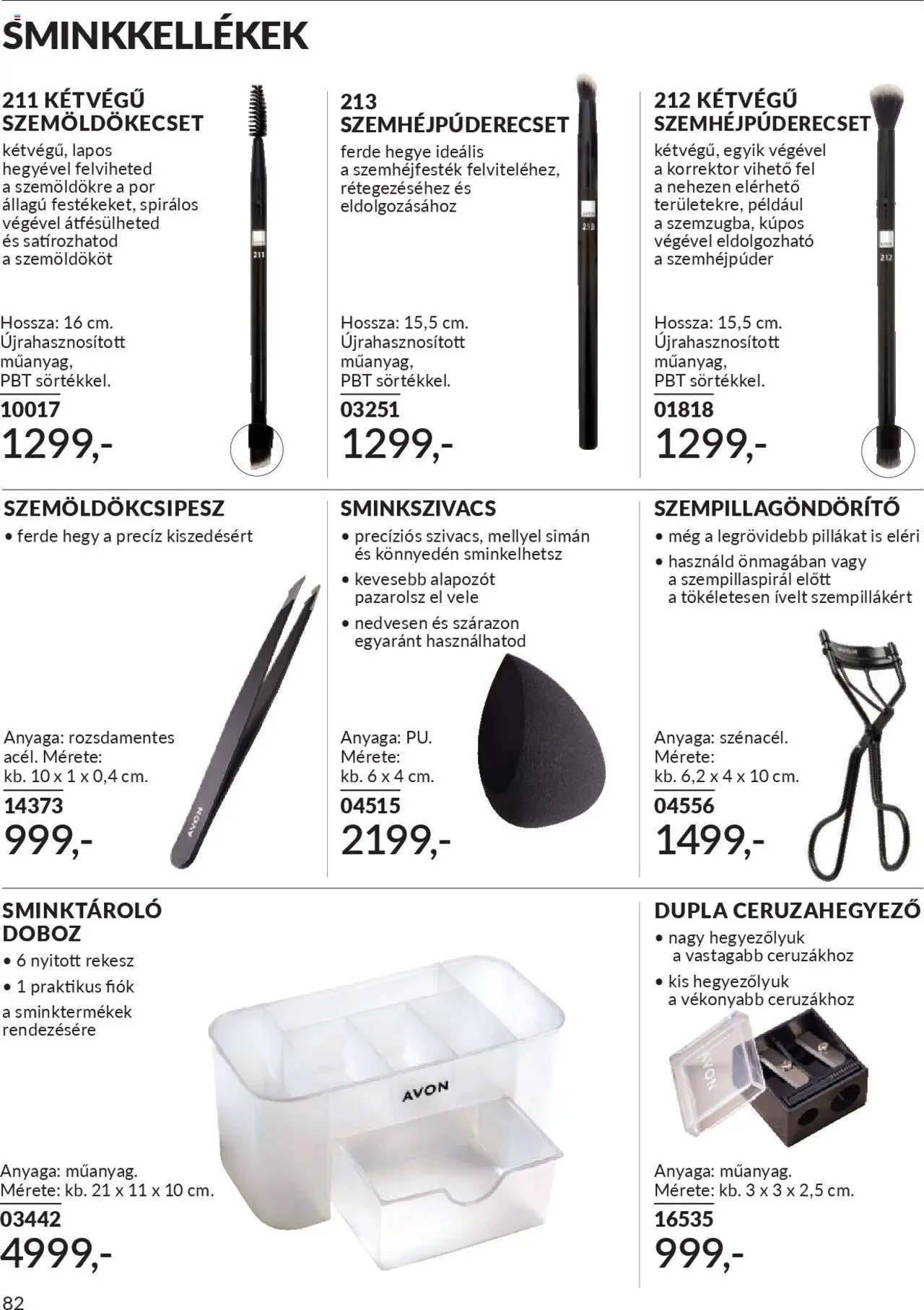 Avon akciós ujság - amely érvényes a következő dátumtól: 01.10.2025 | Oldal: 86 | Termékek: Szemöldökcsipesz, Korrektor, Sminkszivacs, Szemhéjfesték