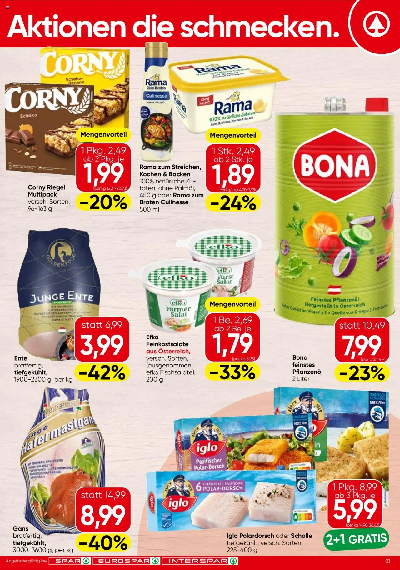 Spar Flugblatt - Vorarlberg gültig ab 09.10.2025 | Seite: 21 | Produkte: Salat