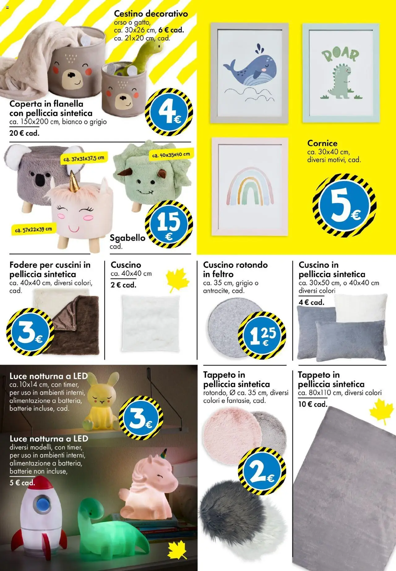 Volantino TEDi del 10.10.2025 | Pagina: 11 | Prodotti: Cuscino, Coperta, Cestino, Tappeto