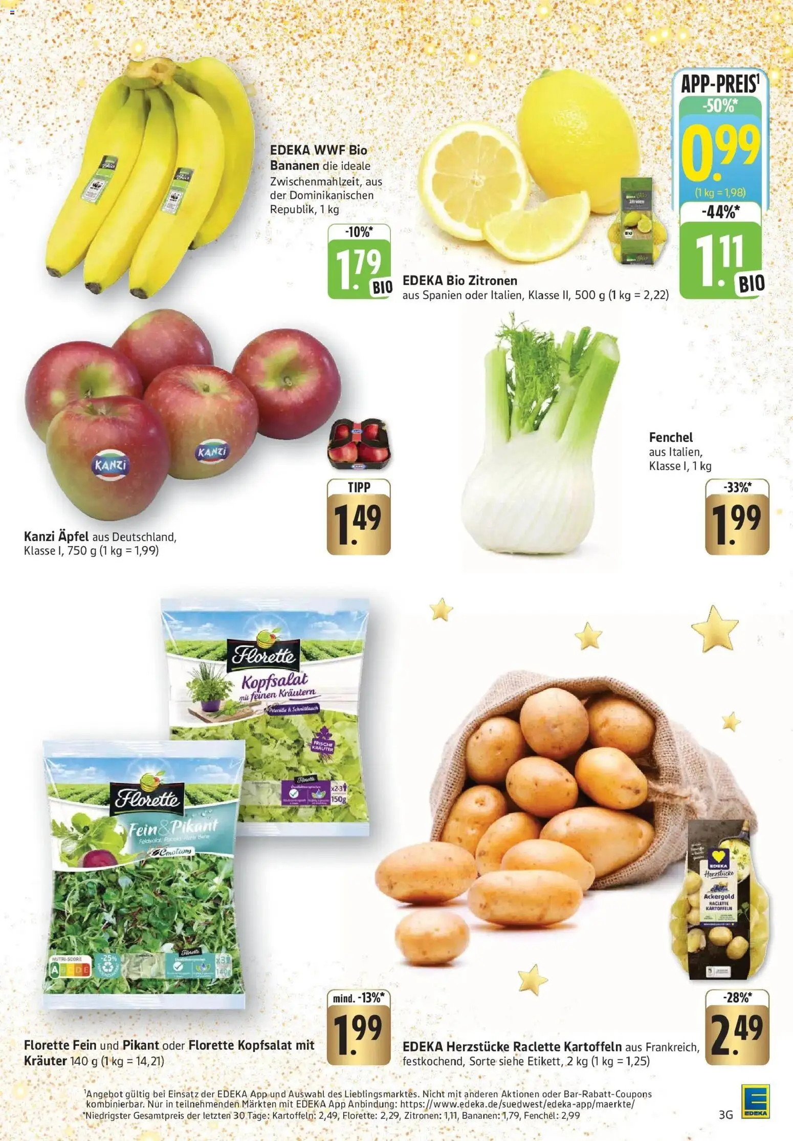 Edeka prospekt Geislingen	 – gültig ab 08.12.2025 | Seite: 3 | Produkte: Äpfel, Kartoffeln, Raclette, Zitronen