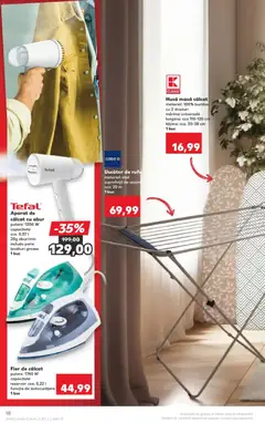 Ofertele Kaufland valabile de la 07.01.2026 | Pagină: 18 | Produse: Fier de călcat, Uscător, Masă, Perie