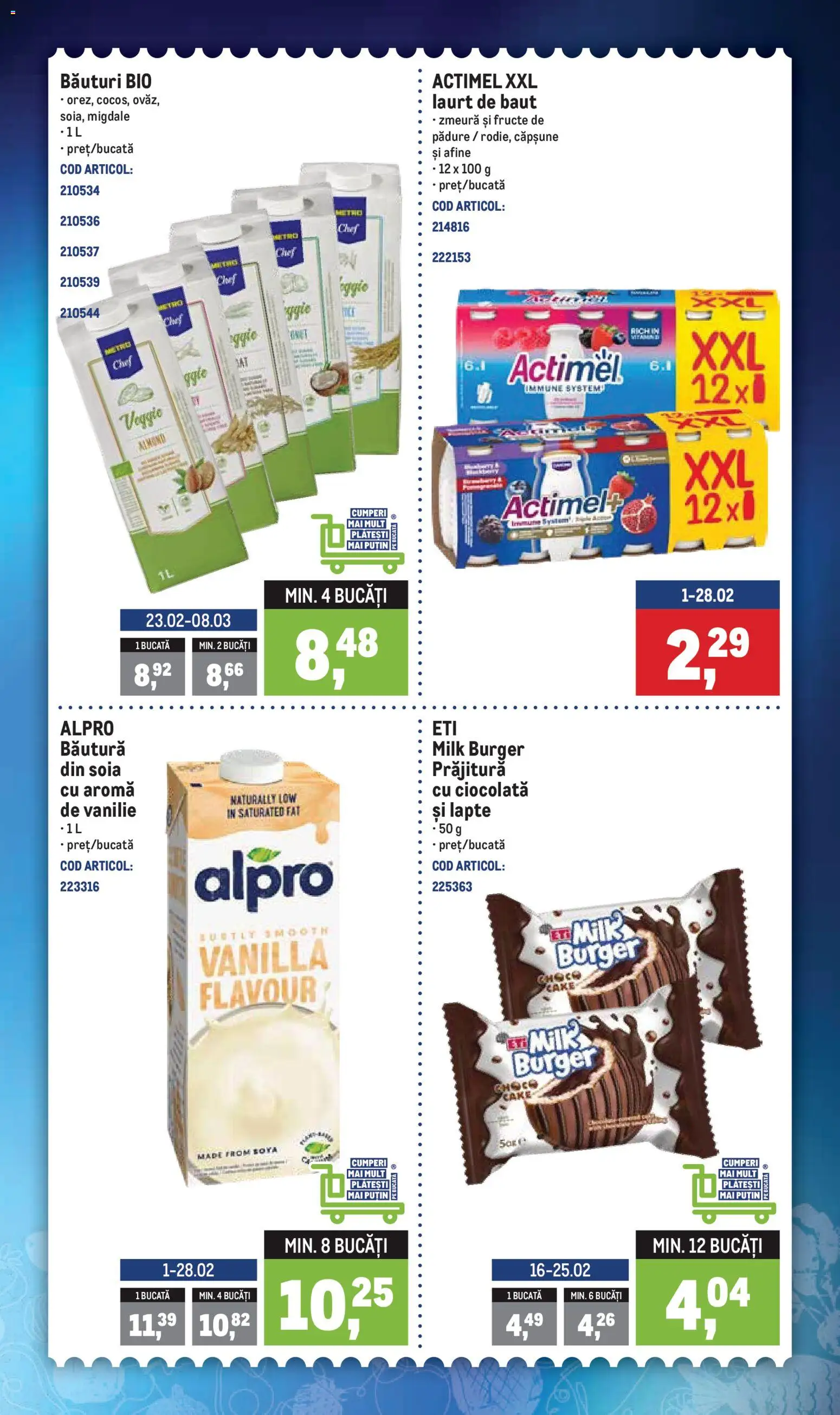 Noul catalog Metro – valabil de la 23.02.2026 | Pagină: 2 | Produse: Şerit ödül, Lapte, Ciocolată, Fructe