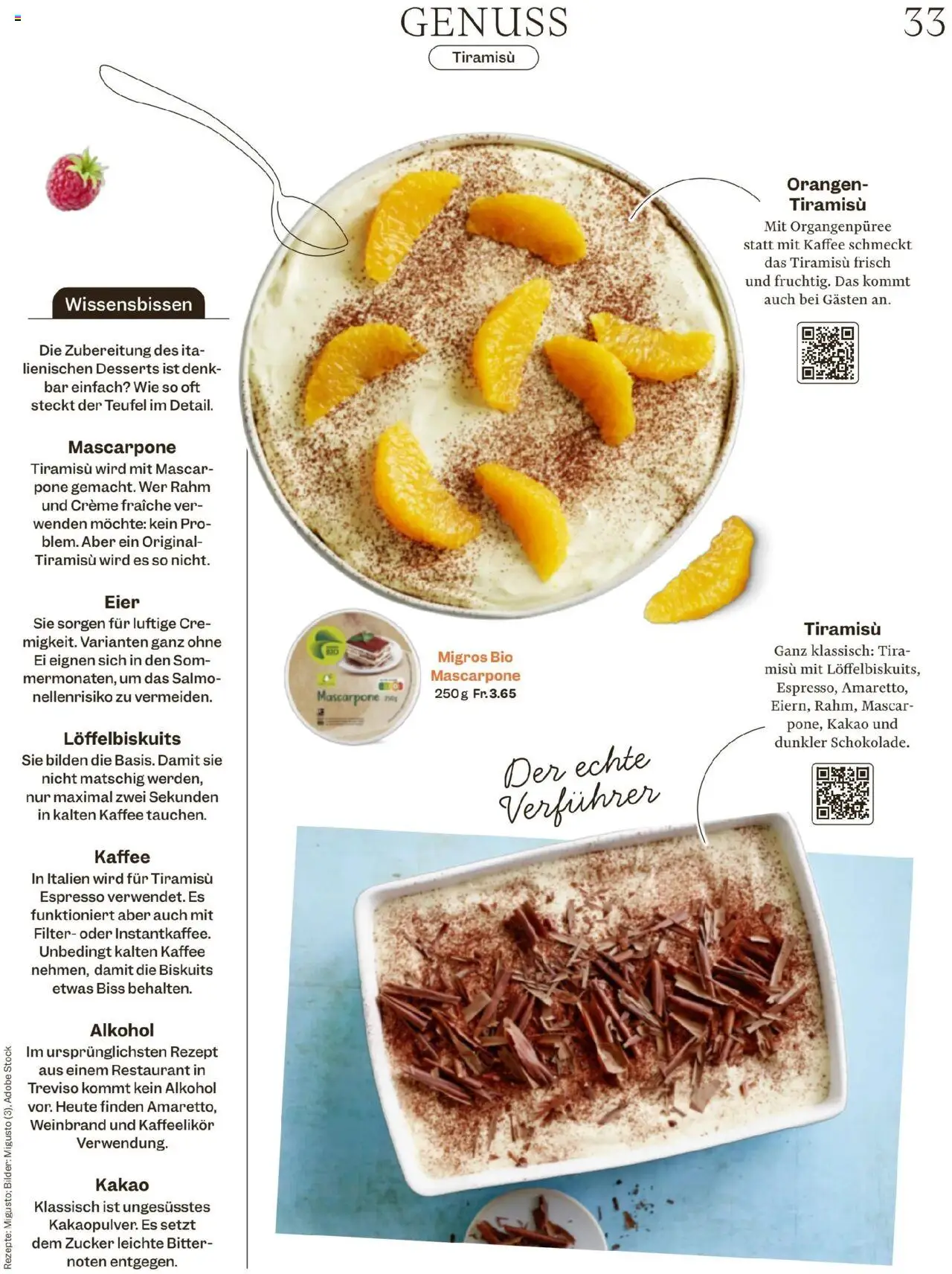 Migros - Magazin ab 25.08.2025 | Seite: 33 | Produkte: Mascarpone, Bilden, Kaffee, Bilder