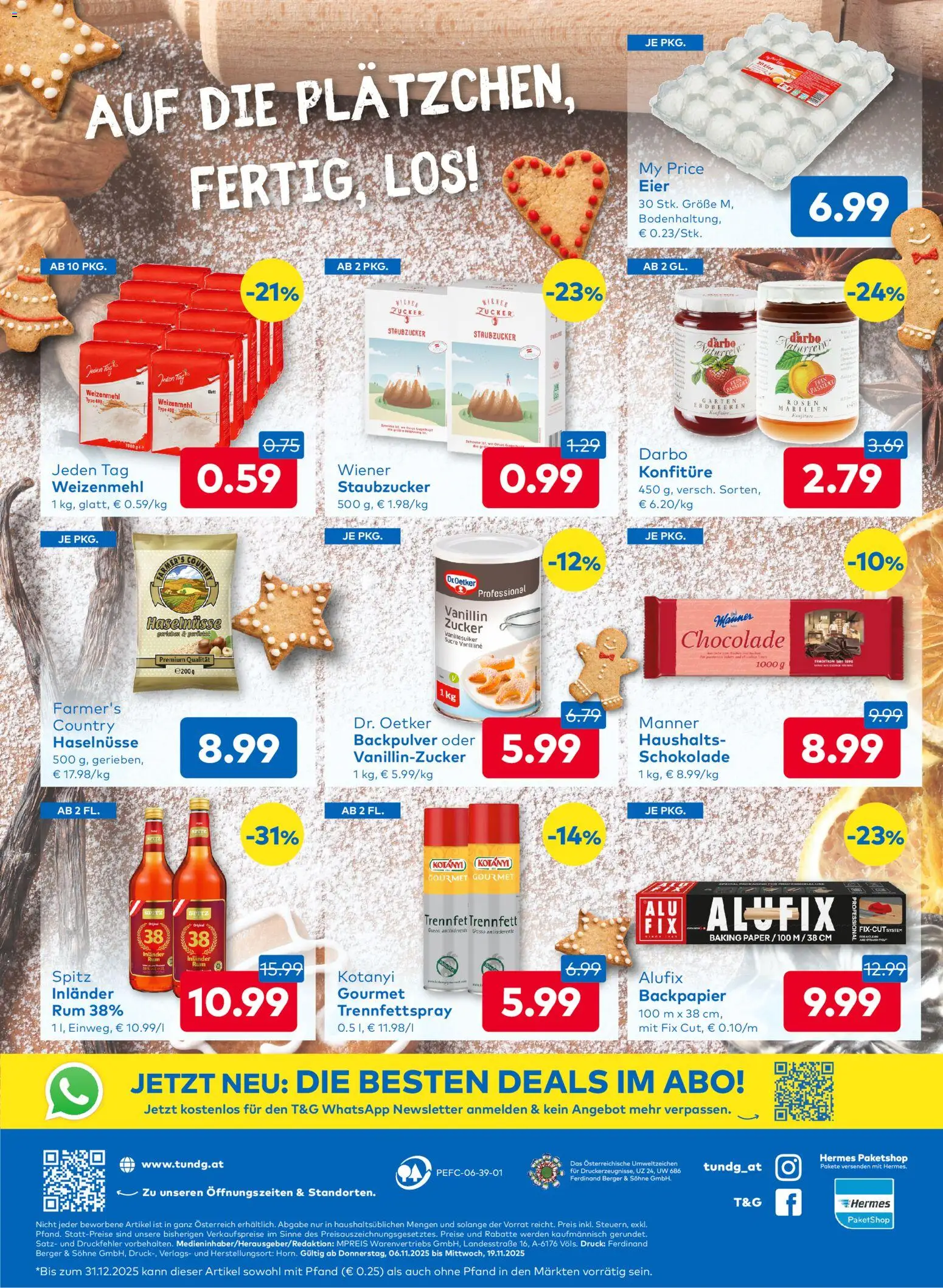 T&G - Tirol gültig ab 06.11.2025 | Seite: 8 | Produkte: Zucker, Eier, Schokolade