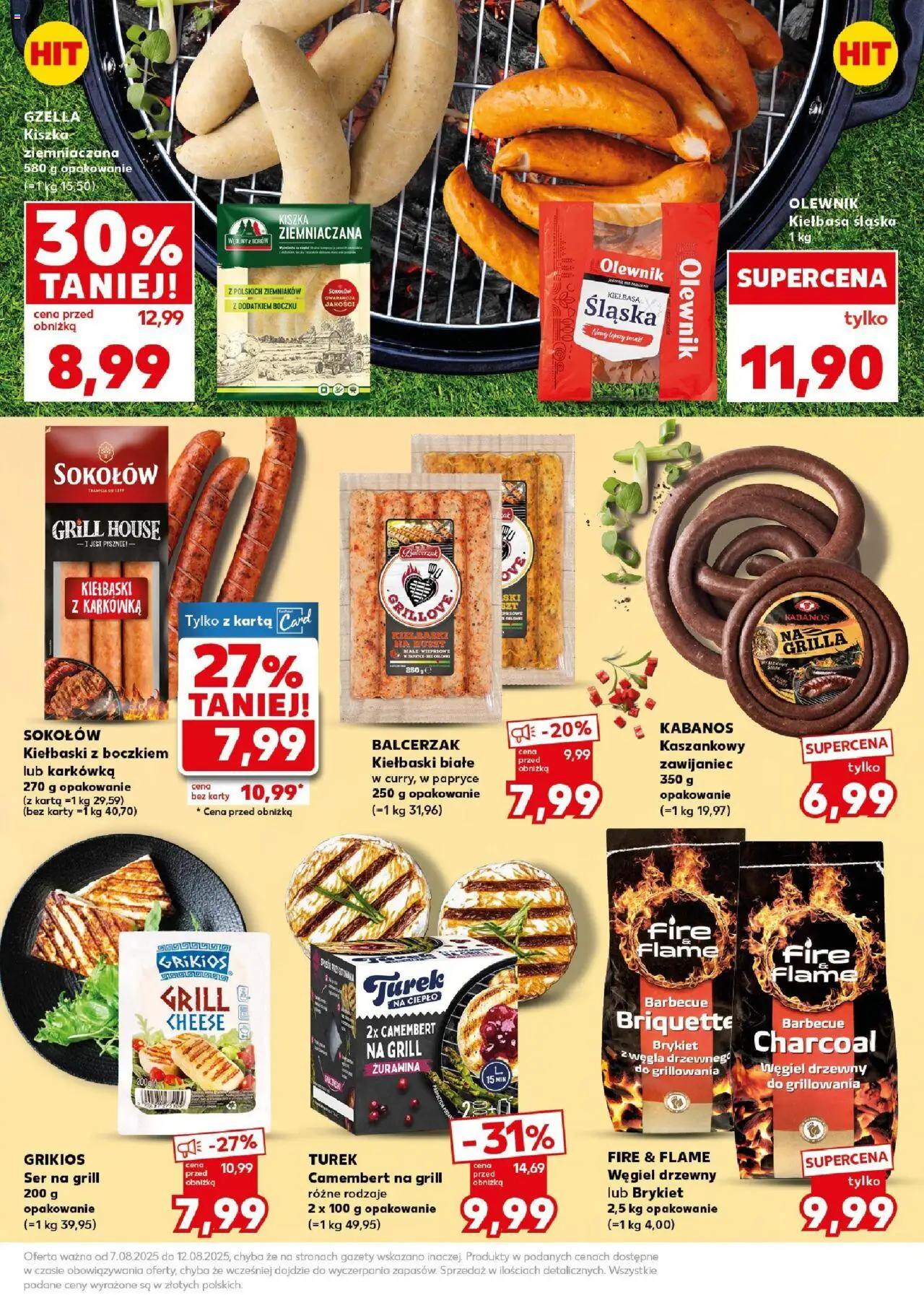 Kaufland gazetka - Super Sobota od 09.08.2025 | Strona: 27 | Produkty: Camembert, Kiełbasa śląska, Żurawina, Wędliny