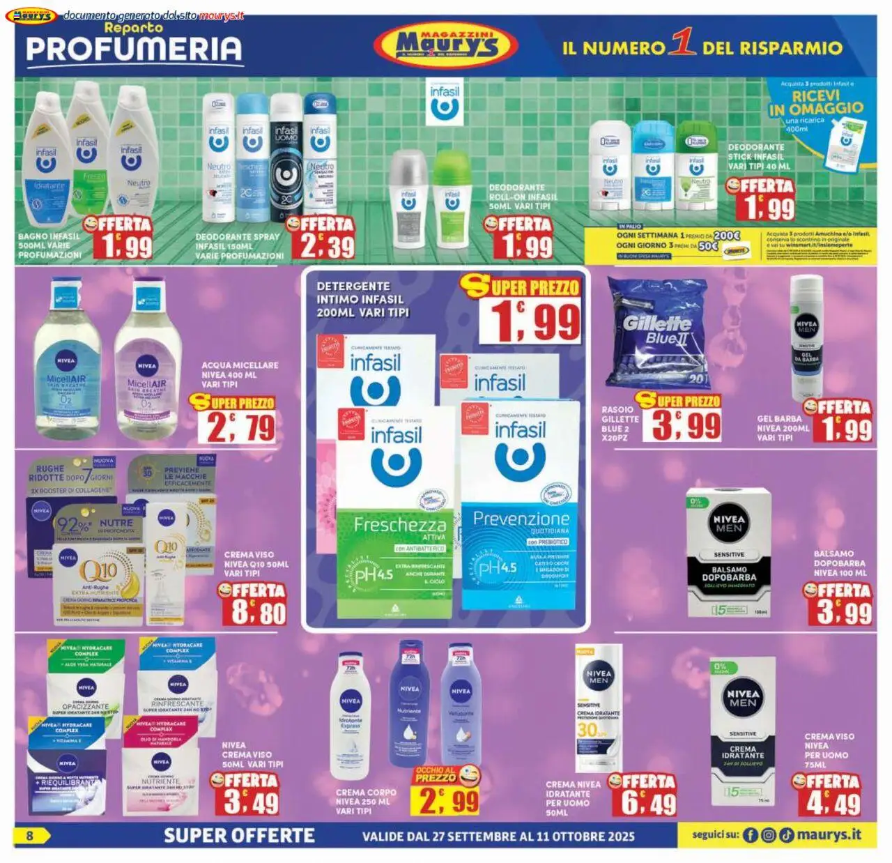 Volantino Maury's del 27.09.2025 | Pagina: 8 | Prodotti: Balsamo, Crema, Acqua micellare, Olio