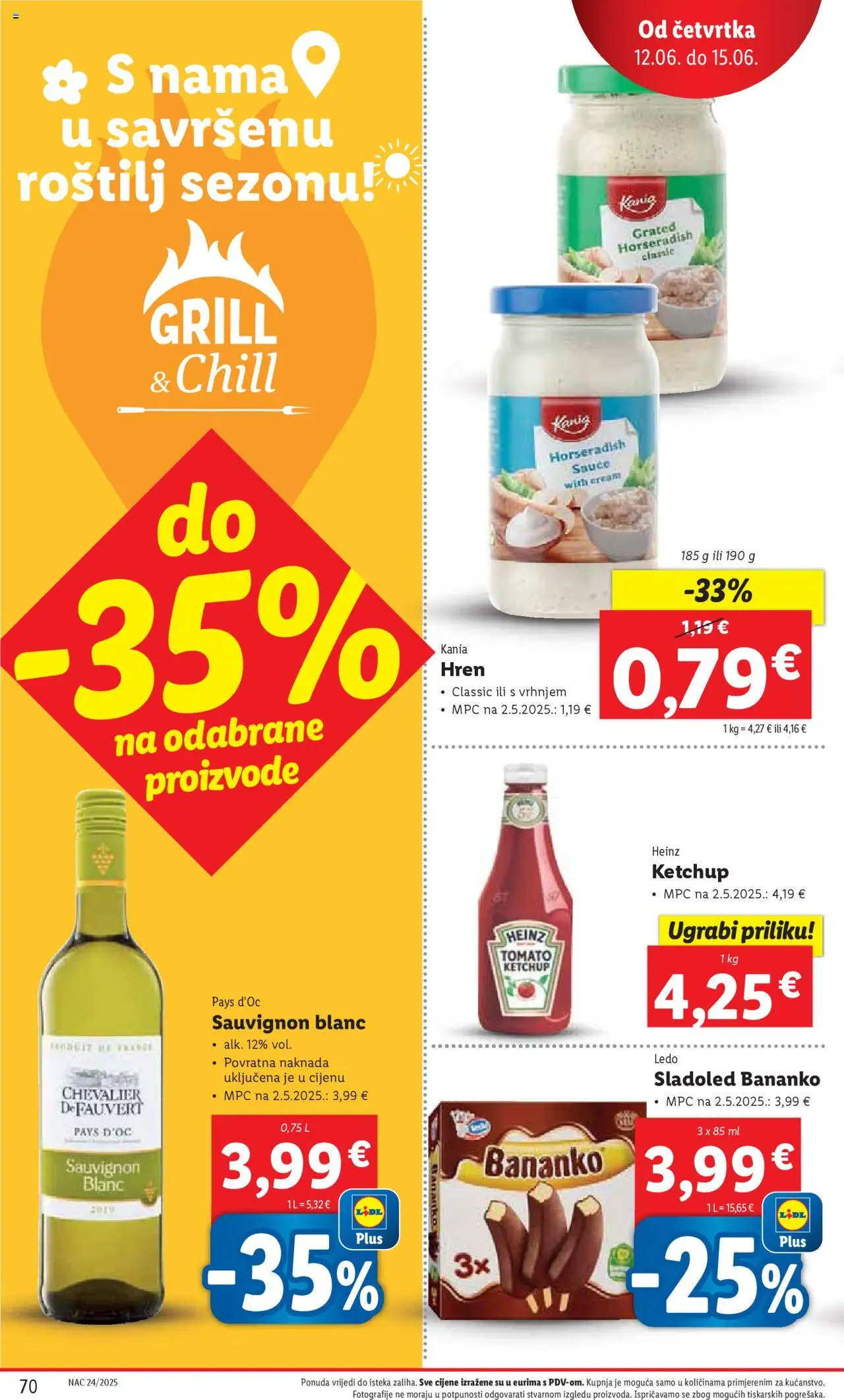 Lidl katalog | vrijedi od 09.06.2025 | Stranica: 70 | Proizvodi: Roštilj, Ledo, Sladoled, Hren