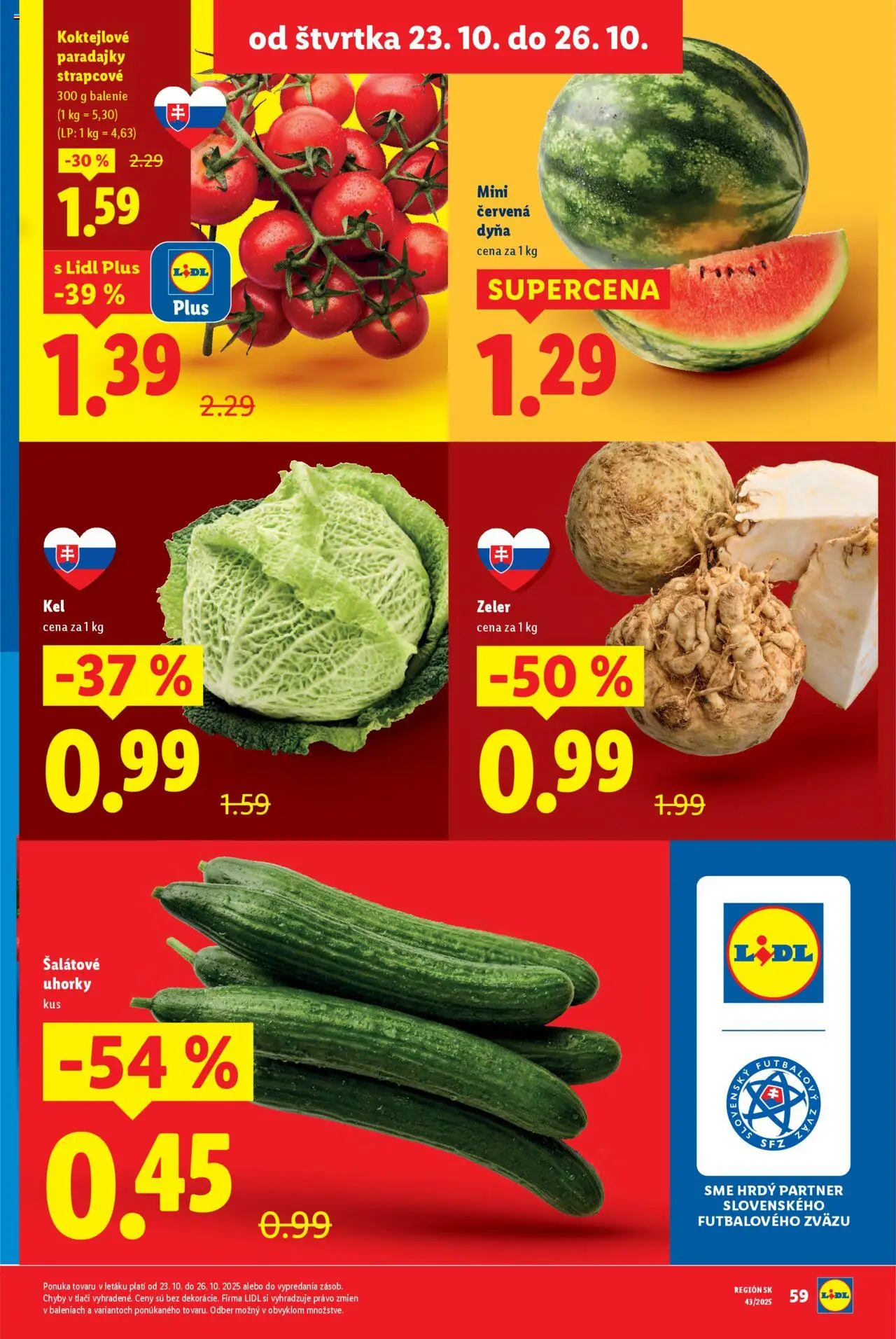 Nové Lidl akcie – leták je platný od 20.10.2025 | Strana: 75 | Produkty: Kel, Paradajky, Uhorky, Zeler