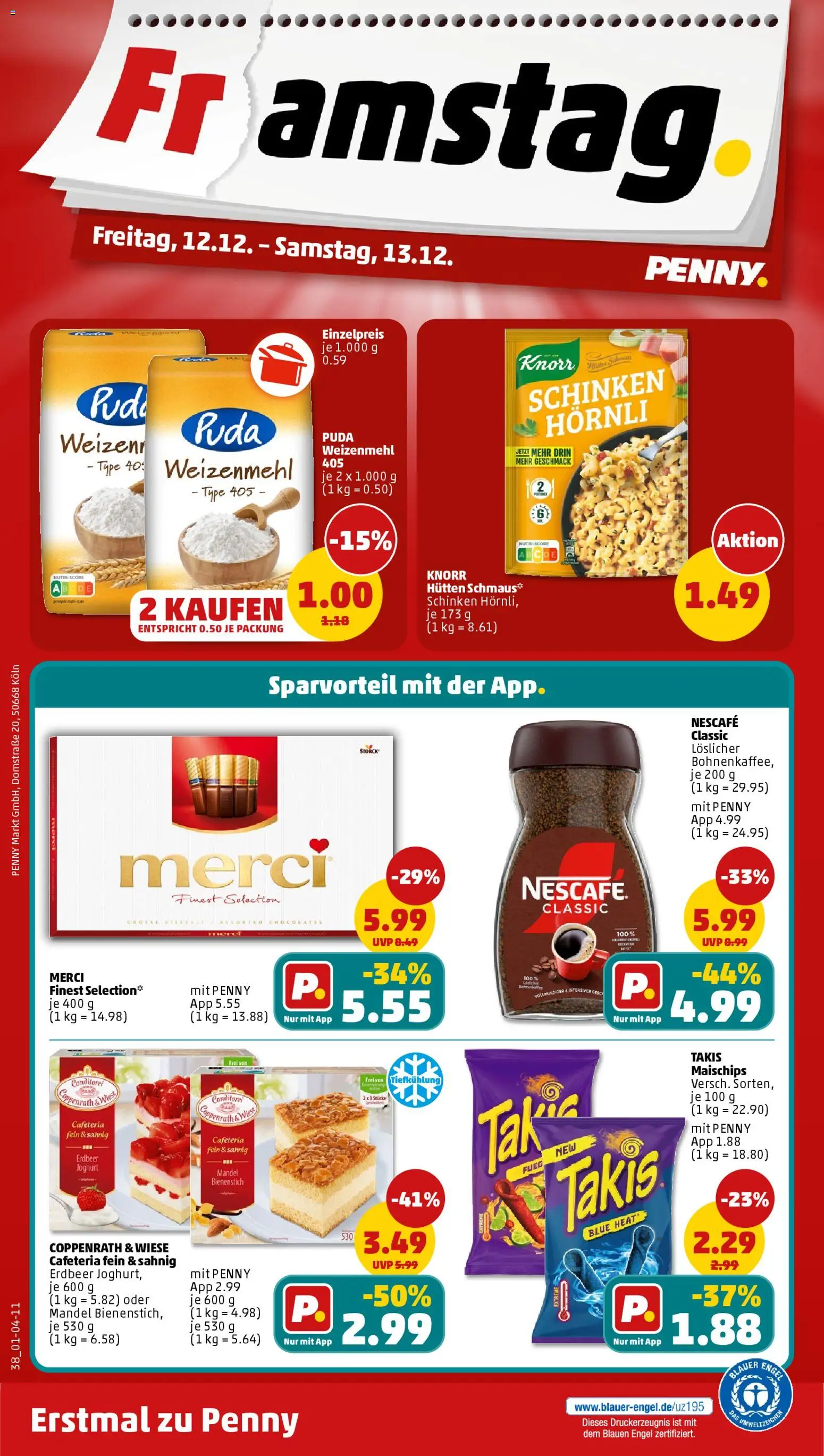 Penny Prospekt 	 – gültig ab 08.12.2025 | Seite: 42 | Produkte: Nescafe, Weizenmehl, Knorr, Nescafe classic