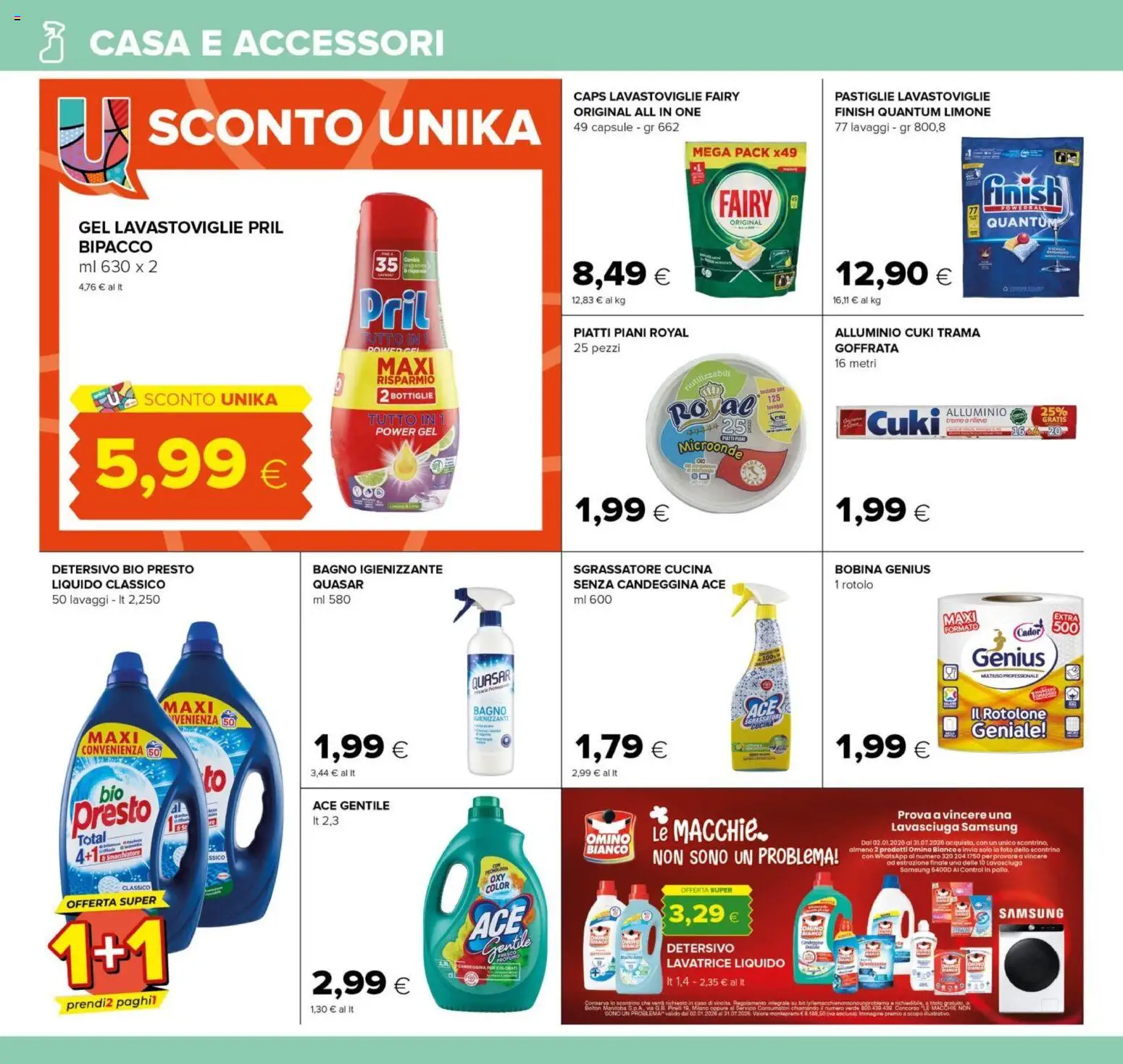 Volantino Oasi del 26.03.2026 | Pagina: 28 | Prodotti: Microonde, Smacchiatore, Candeggina, Bagno