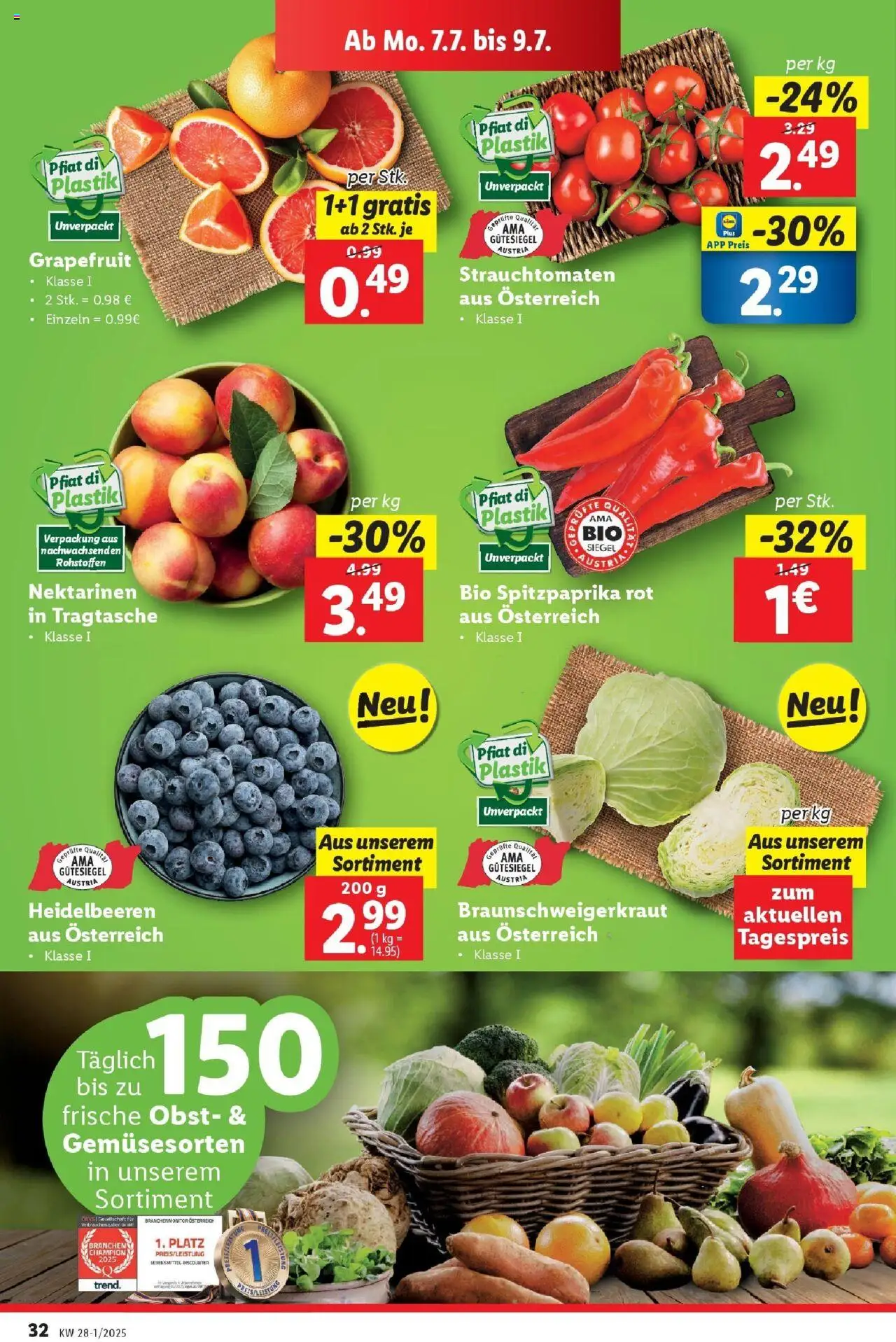 Lidl Flugblatt - Salzburg, Dornbirn, Jenbach gültig ab 02.07.2025 | Seite: 38 | Produkte: Grapefruit, Obst, Libacomb