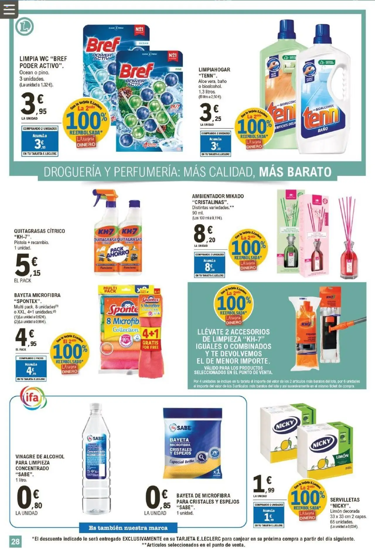 E.Leclerc folleto │ válido desde el 13.08.2025 | Página: 28 | Productos: Té, Δεξαμενή, Baño