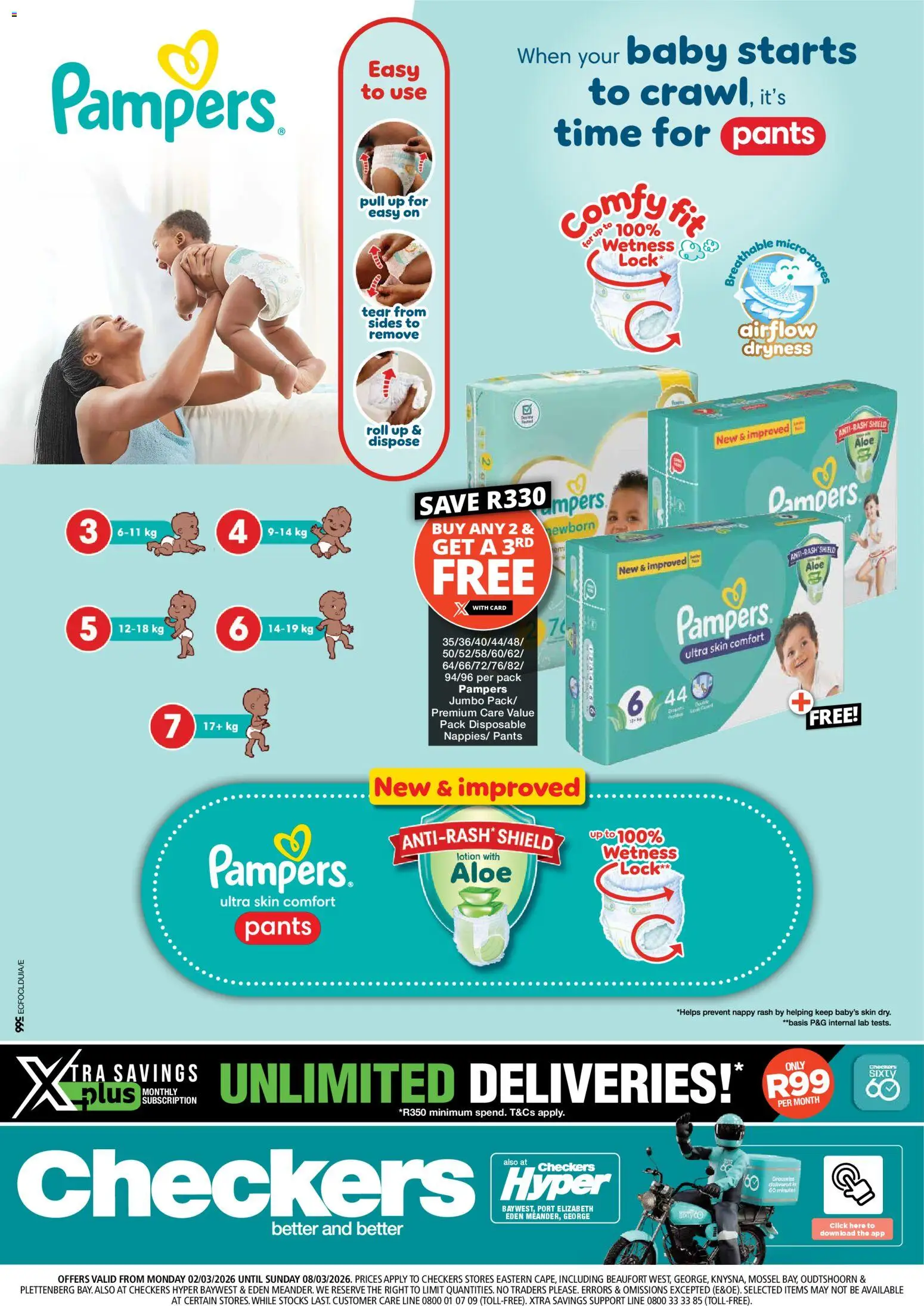 New Checkers catalogue – valid from 02.03.2026 | Page: 1 | Products: Pants, Lock, Lotion