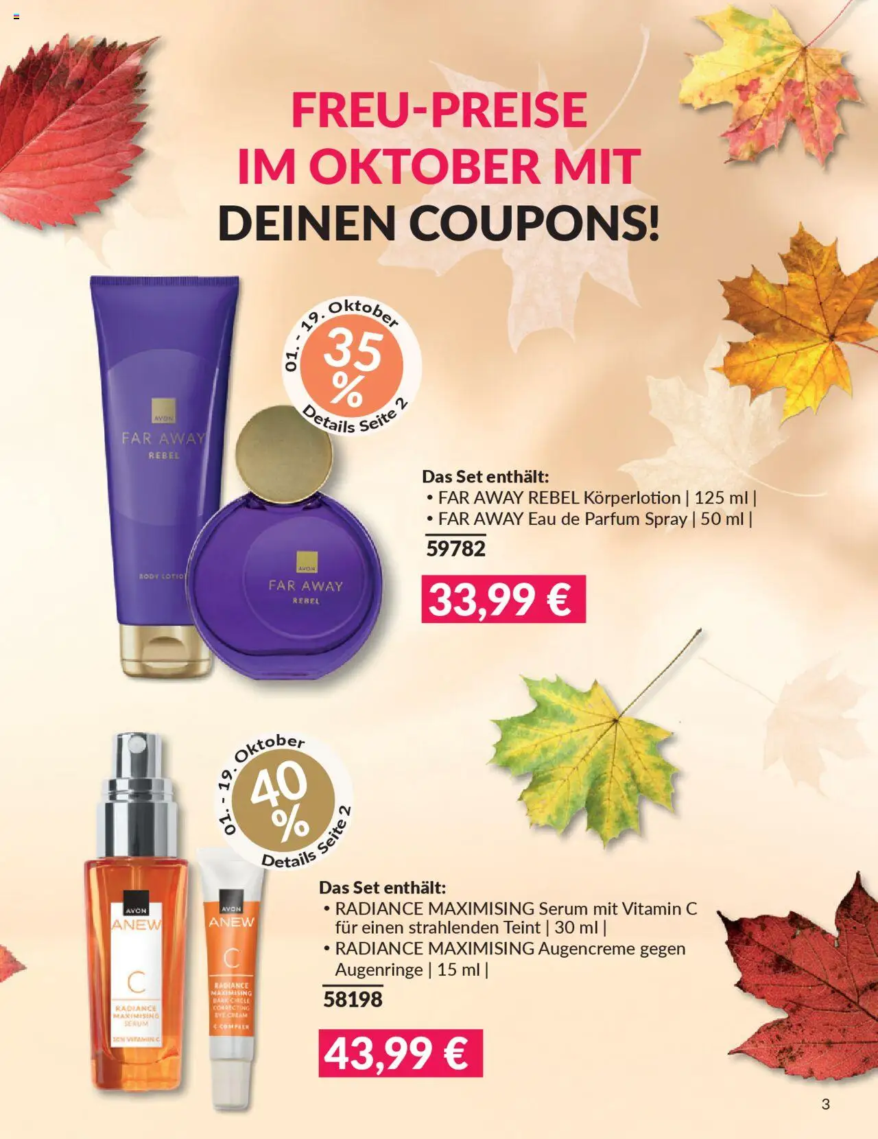 AVON Katalog Oktober 2025 – gültig ab 01.10.2025 | Seite: 5 | Produkte: Parfüm, Body Lotion, Eau de Parfum, Serum