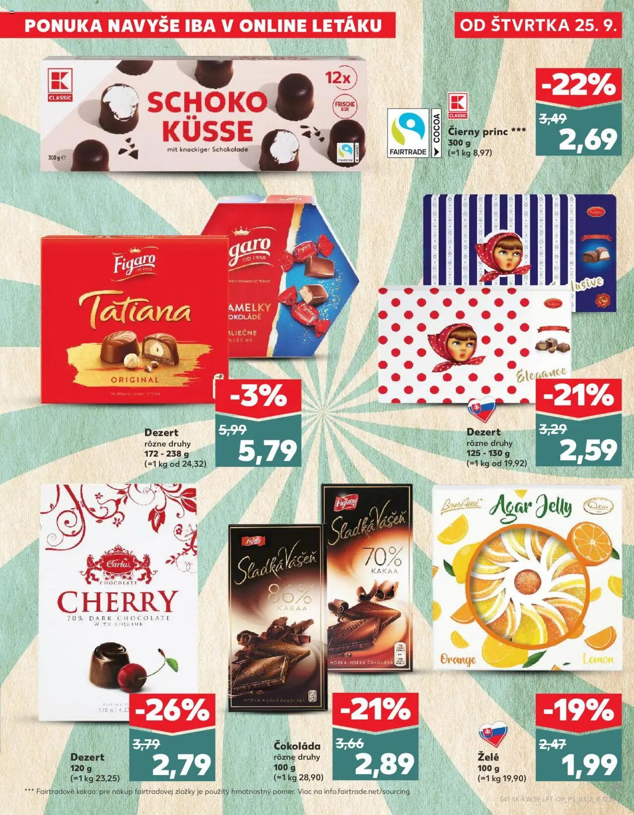 Nové Kaufland akcie – leták je platný od 25.09.2025 | Strana: 41 | Produkty: Čokoláda, Kakao
