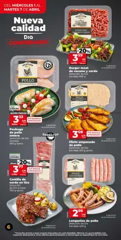 Vista previa Longaniza de pollo, Longaniza de pollo Selección de Dia bandeja 400 g válido desde el 01.04.2026 | Página: 6