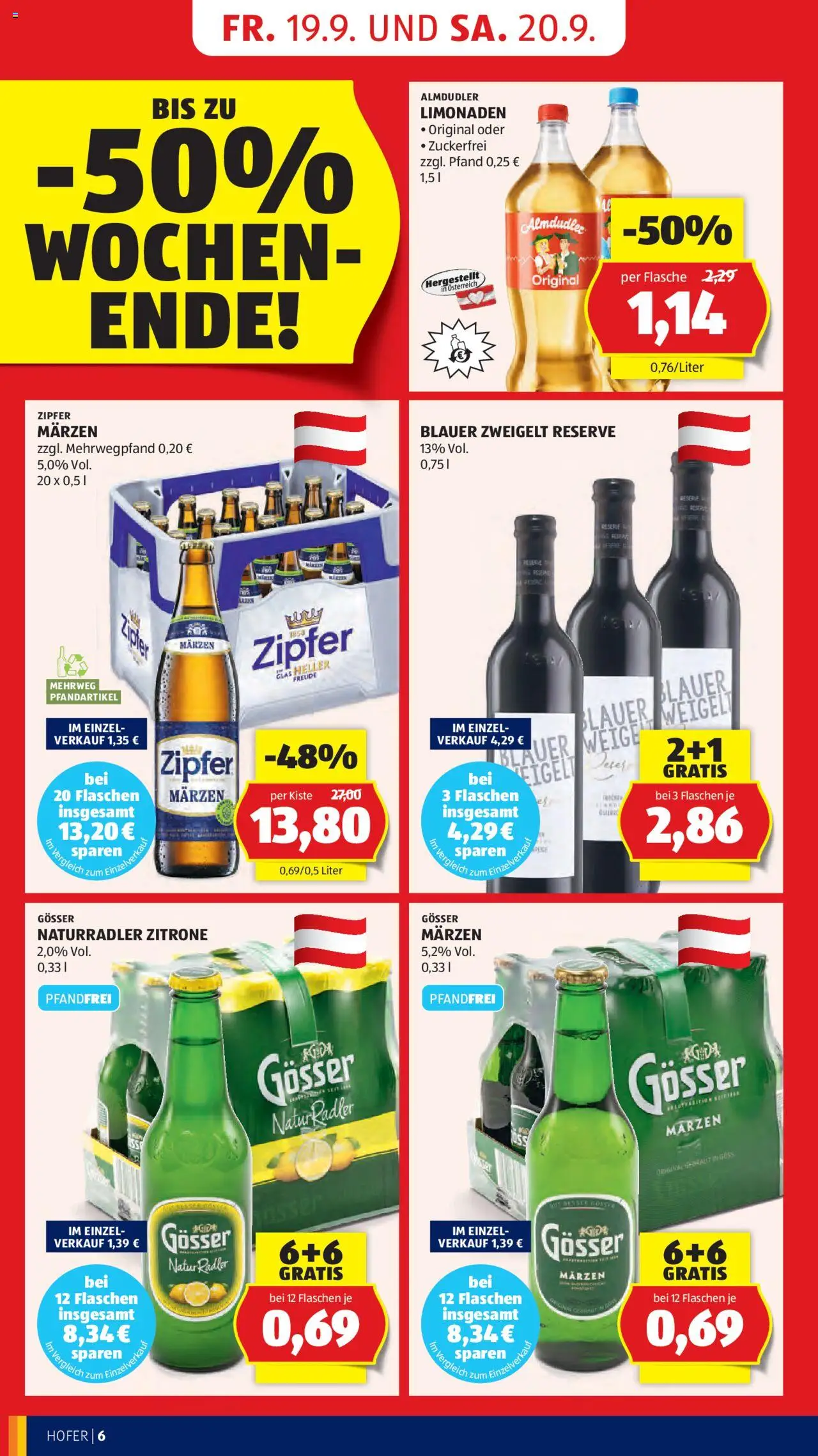Hofer Flugblatt gültig ab 19.09.2025 | Seite: 8 | Produkte: Zitrone