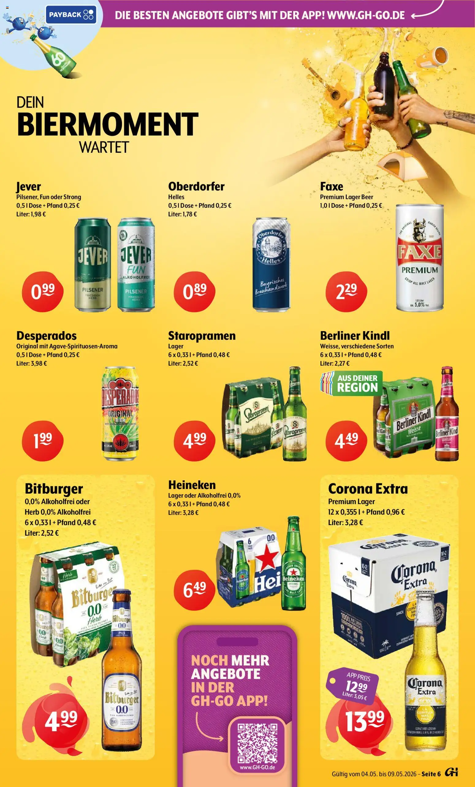 Getränke Hoffmann Prospekt 	 – gültig ab 04.05.2026 | Seite: 6 | Produkte: Bitburger, Pils, Heineken, Desperados