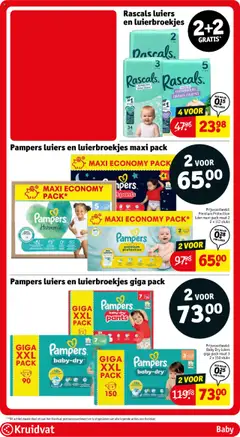 Pampers luiers en luierbroekjes maxi pack, Maxi pack diapers and diaper pants - Voorbeeld van een folder van Kruidvat, geldig van 06.10.2025 | Pagina: 52 | Producten: Pampers