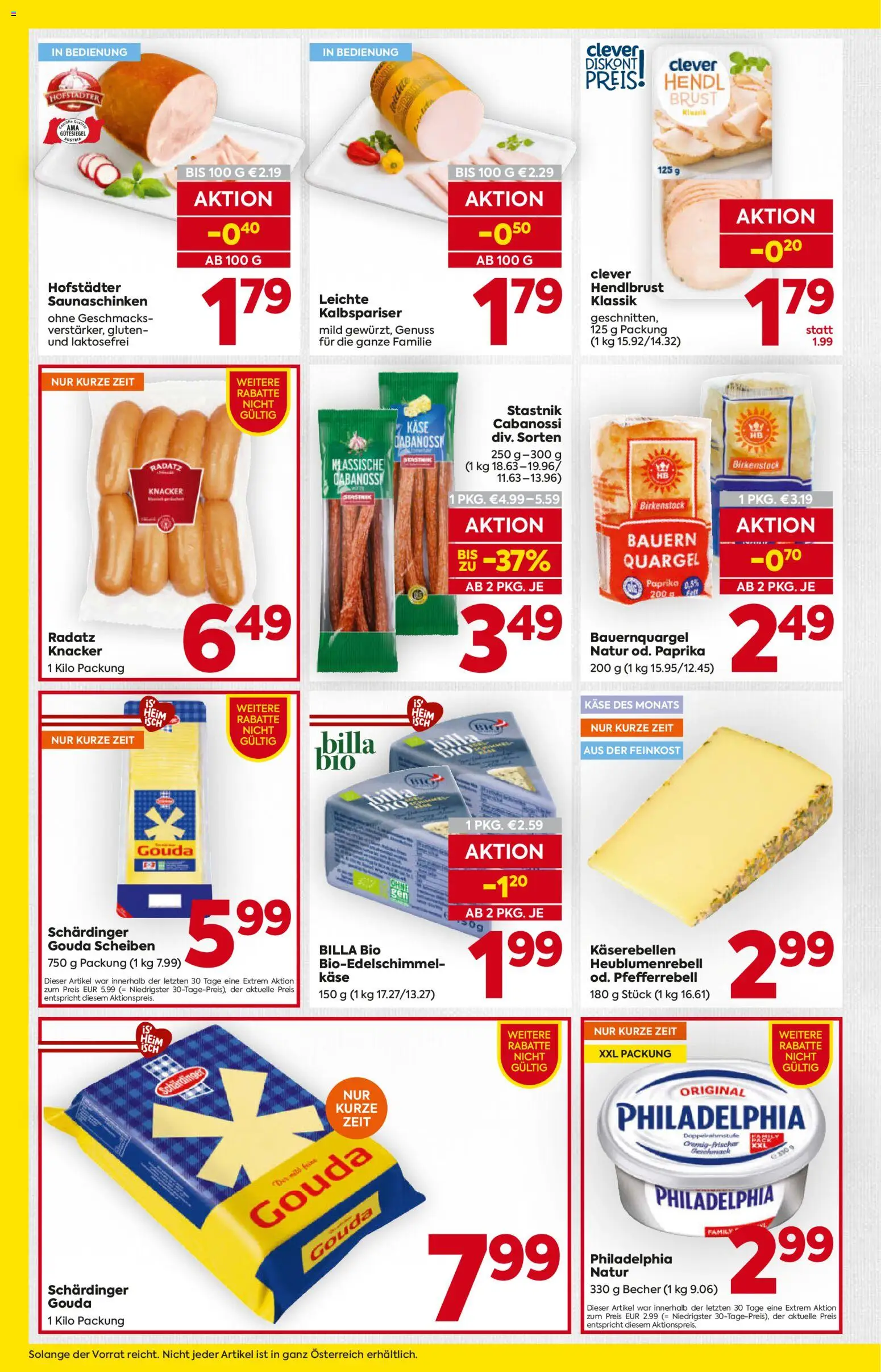 Billa Flugblatt - Steiermark gültig ab 02.01.2026 | Seite: 10 | Produkte: Käse