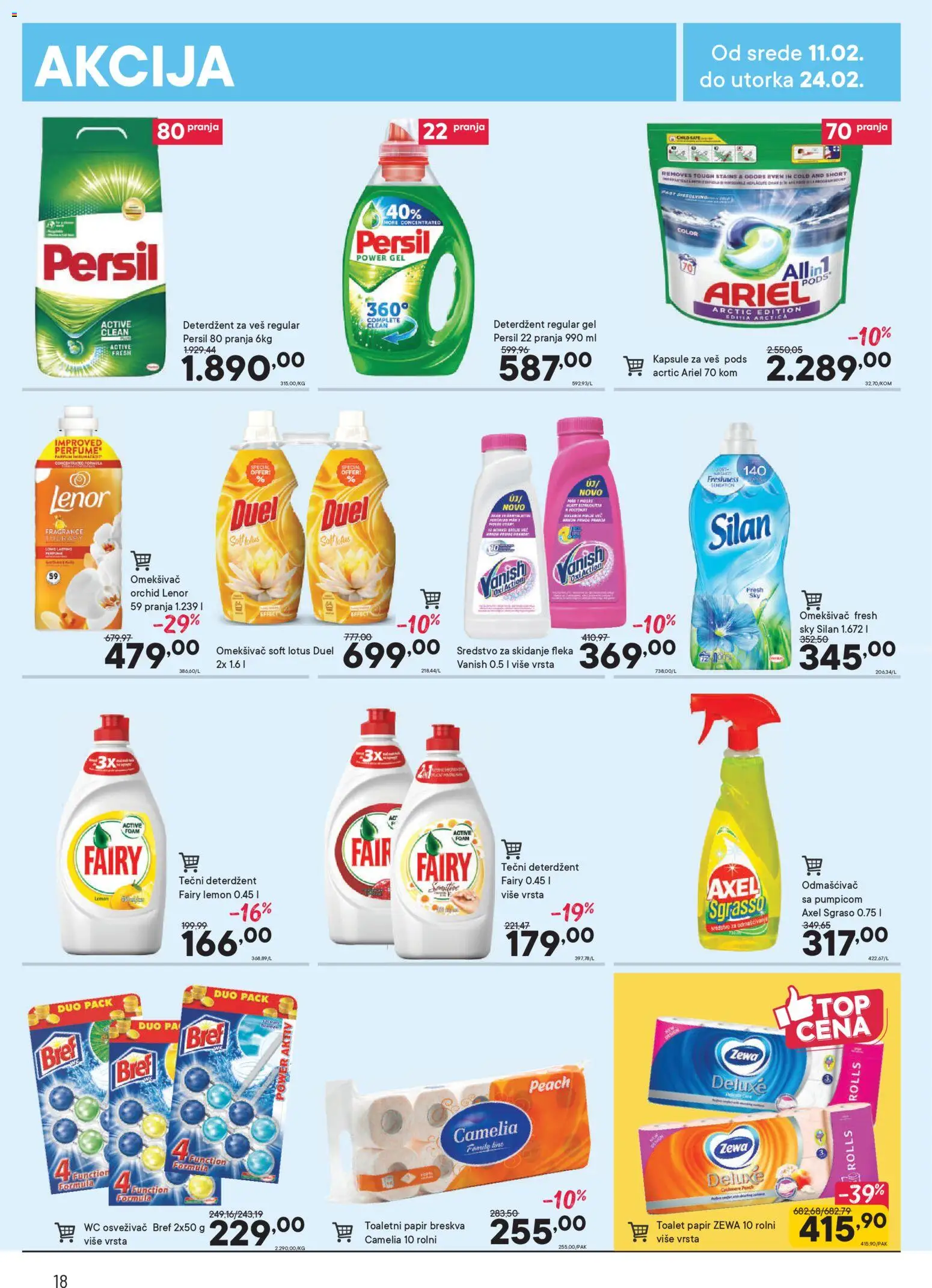 PerSu katalog - važi od 11.02.2026 | Strana: 18 | Proizvode: Bref, Lenor, Kapsule, Breskva