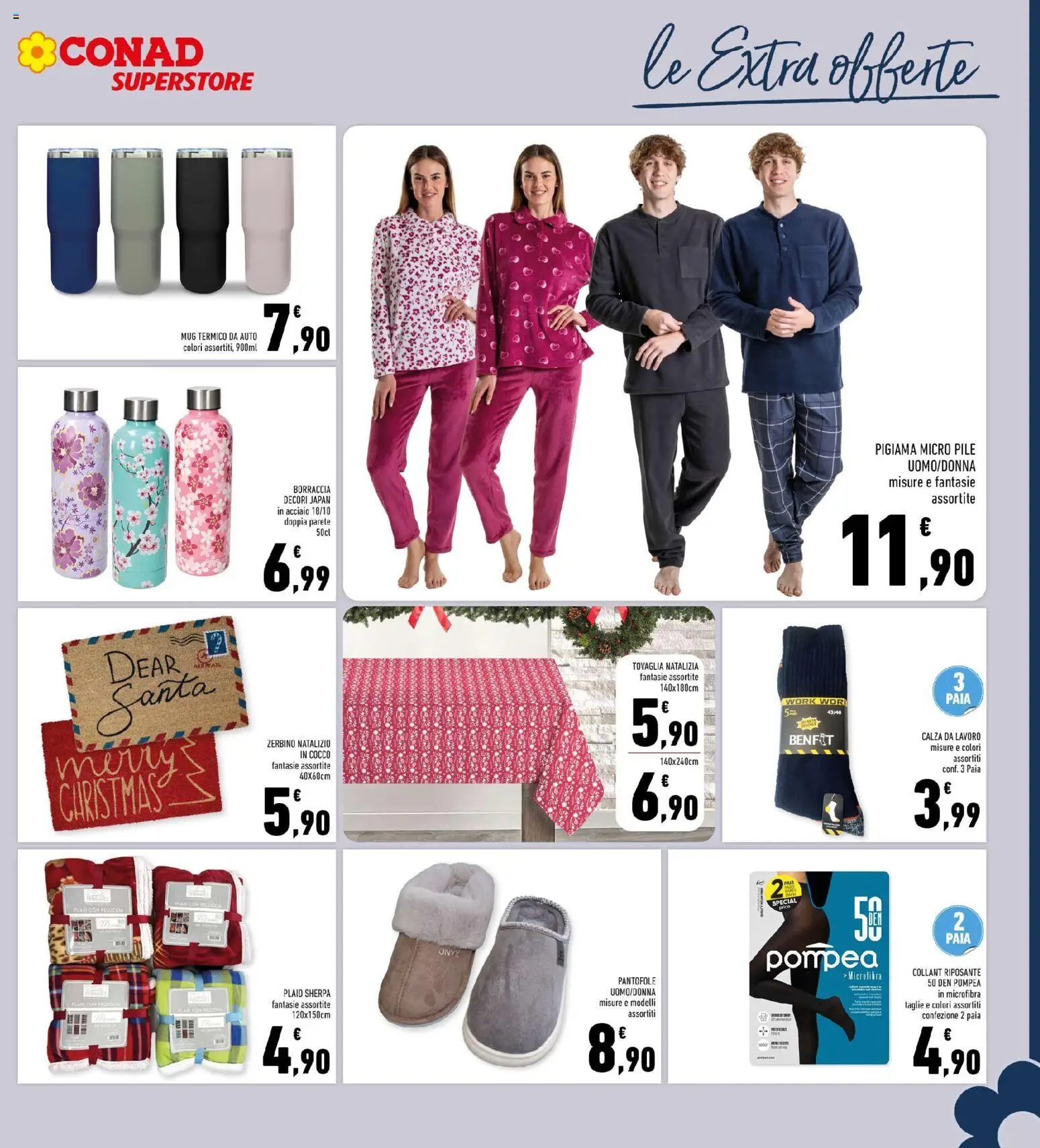 Volantino Conad del 19.11.2025 | Pagina: 27 | Prodotti: Pile, Plaid, Pigiama, Collant