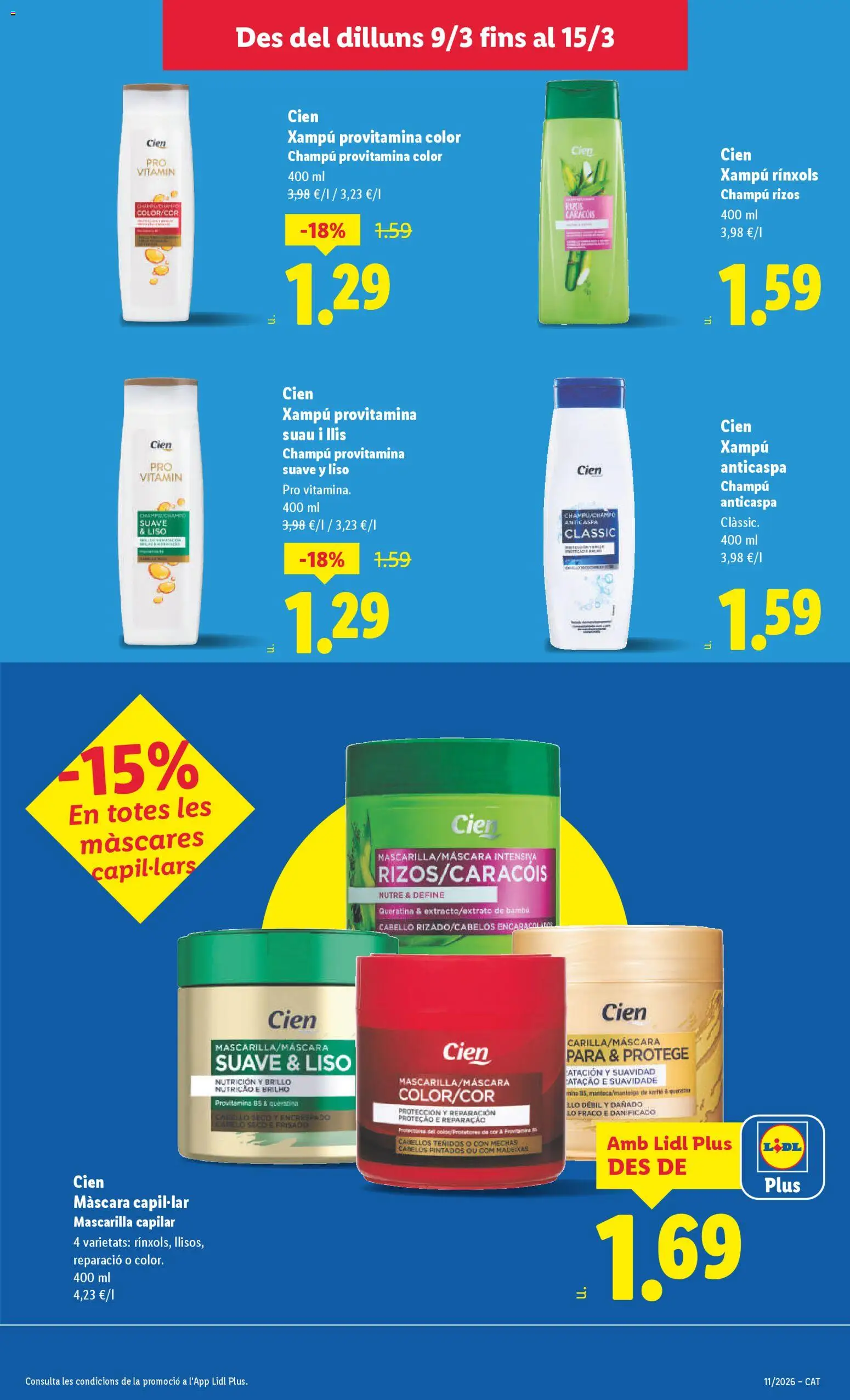 Lidl folleto │ válido desde el 09.03.2026 | Página: 27 | Productos: Máscara, Champú, Champú anticaspa