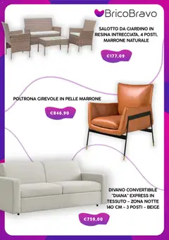 Anteprima del volantino Brico Bravo volantino valido a partire dal 03.03.2026 | Pagina: 5 | Prodotti: Divano, Poltrona