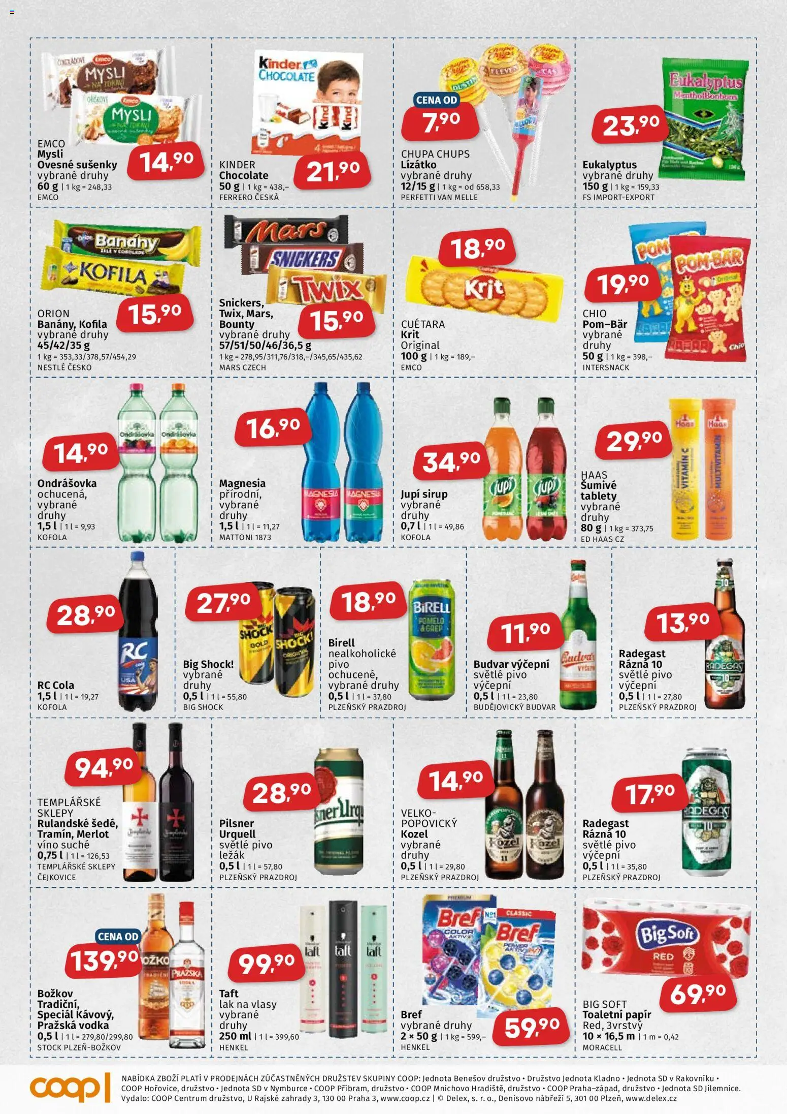 Coop leták - Středočeský region od 19.11.2025 | Strana: 3 | Produkty: Twix, Jupí, Božkov, Lak na vlasy