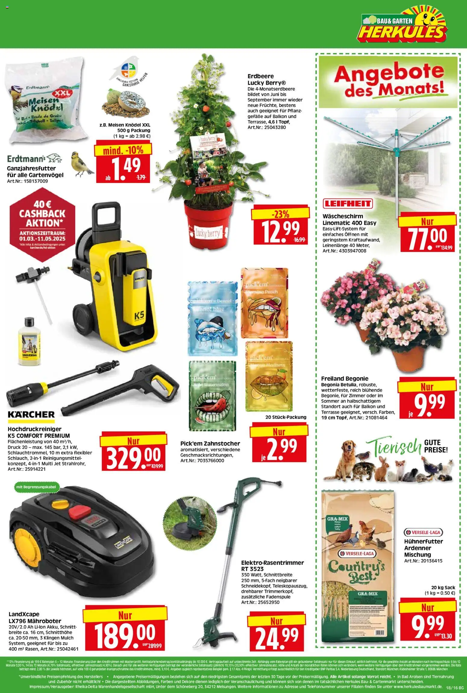 HERKULES Bau & Garten – gültig ab 27.04.2026 | Seite: 16 | Produkte: Bad, Hochdruckreiniger