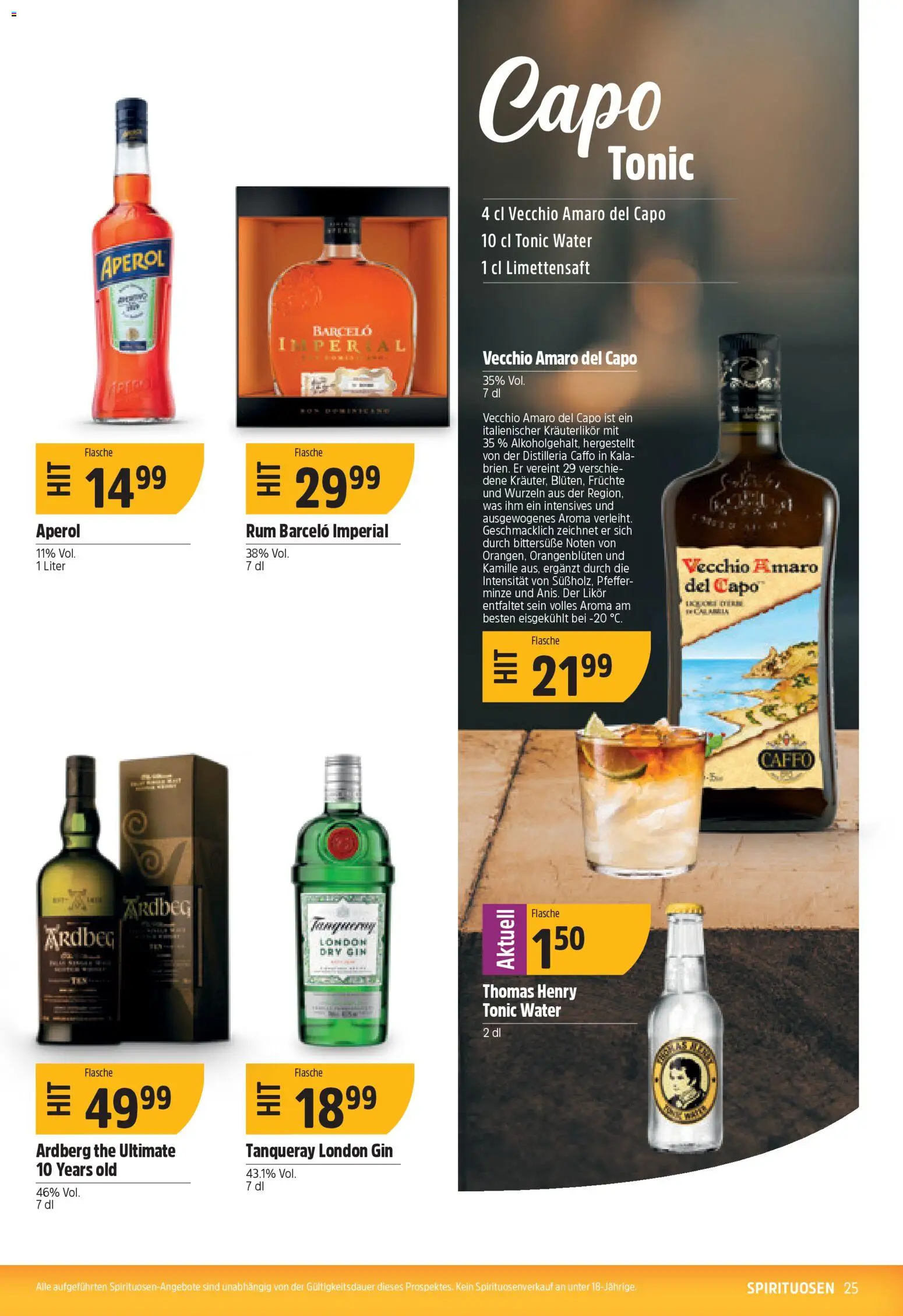 TopCC Aktionen – gültig ab 03.11.2025 | Seite: 25 | Produkte: Likör, Gin, Früchte, Pfeffer
