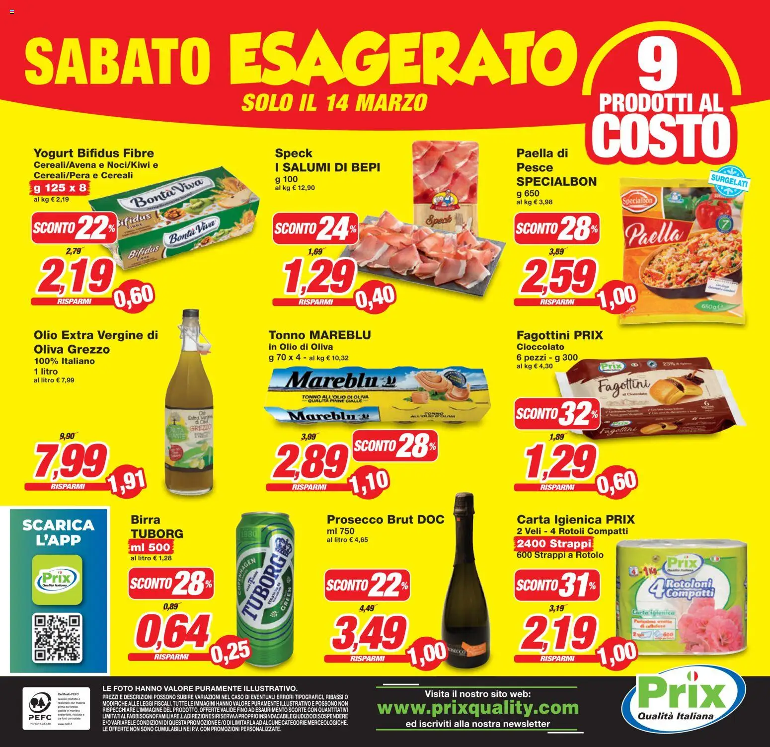 Volantino Prix del 06.03.2026 | Pagina: 32 | Prodotti: Speck, Cioccolato, Birra, Prosecco