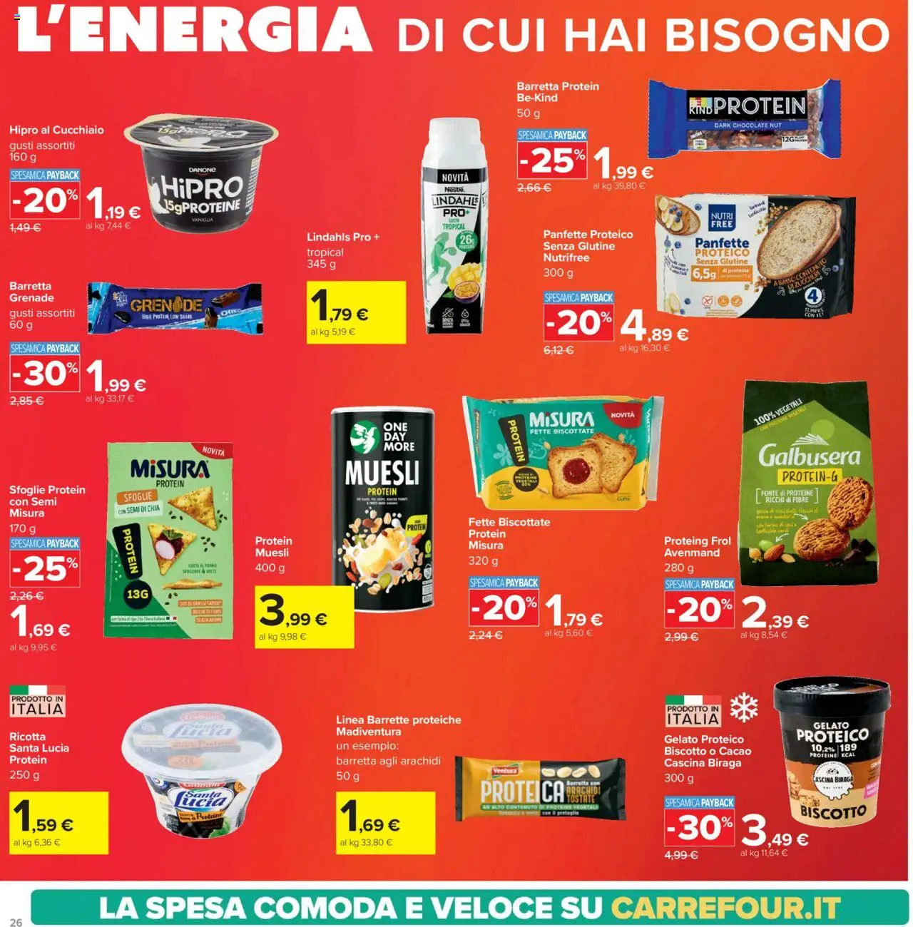Volantino Carrefour del 05.05.2025 | Pagina: 26 | Prodotti: Tè, Gelato, Cacao, Fette biscottate