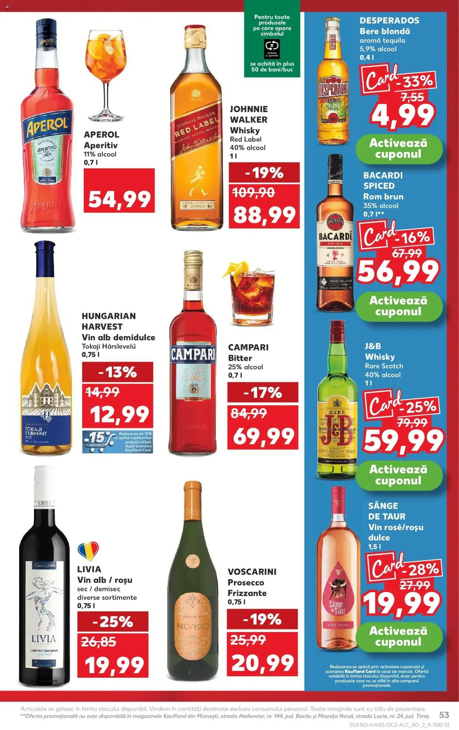 Noul catalog Kaufland – valabil de la 14.01.2026 | Pagină: 53 | Produse: Prosecco, Eğitim çantaları, Bere, Rom