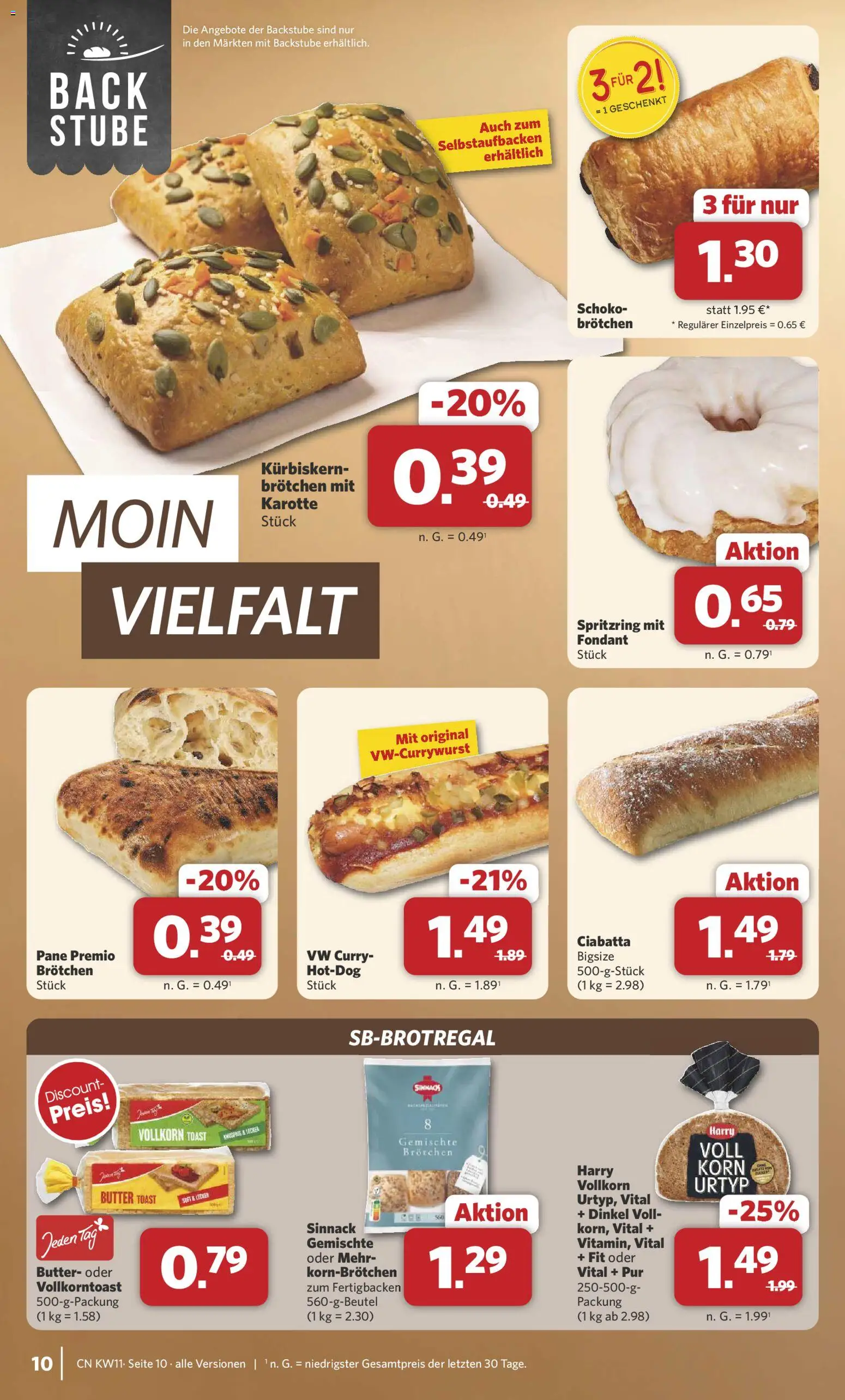 Combi Prospekt 	 – gültig ab 09.03.2026 | Seite: 11 | Produkte: Butter, Toast, Pane, Karotte