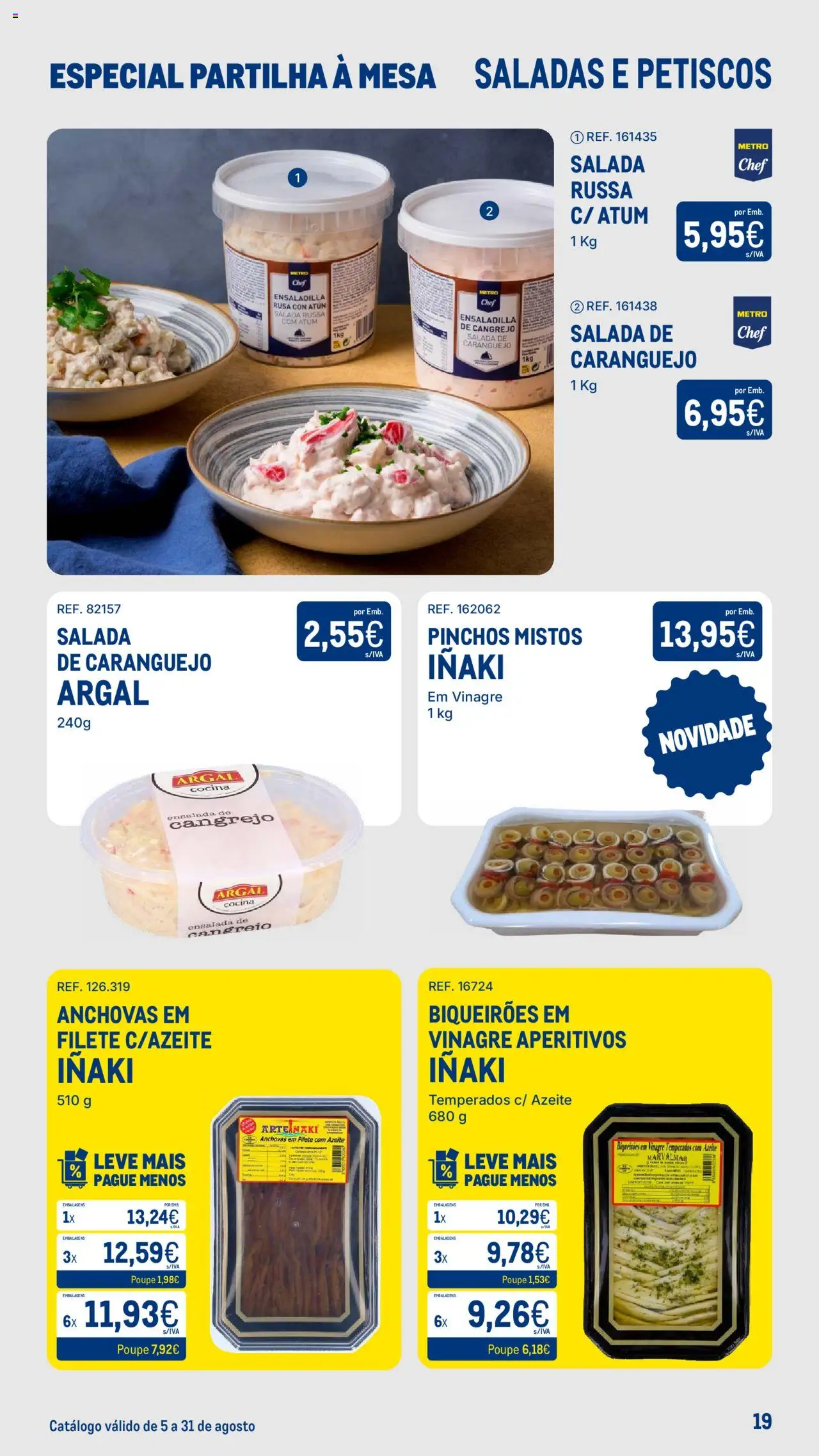Makro - Especial Partilha à Mesa │ válido de 05.08.2025 | Página: 19 | Produtos: Anchovas, Atum, Saladas, Salada