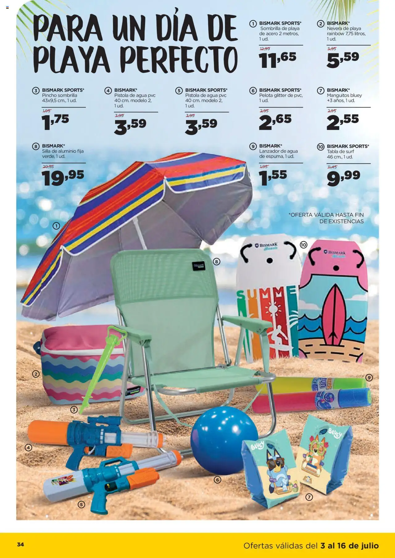 Alimerka folleto Asturias │ válido desde el 03.07.2025 | Página: 35 | Productos: Sombrilla, Nevera, Silla