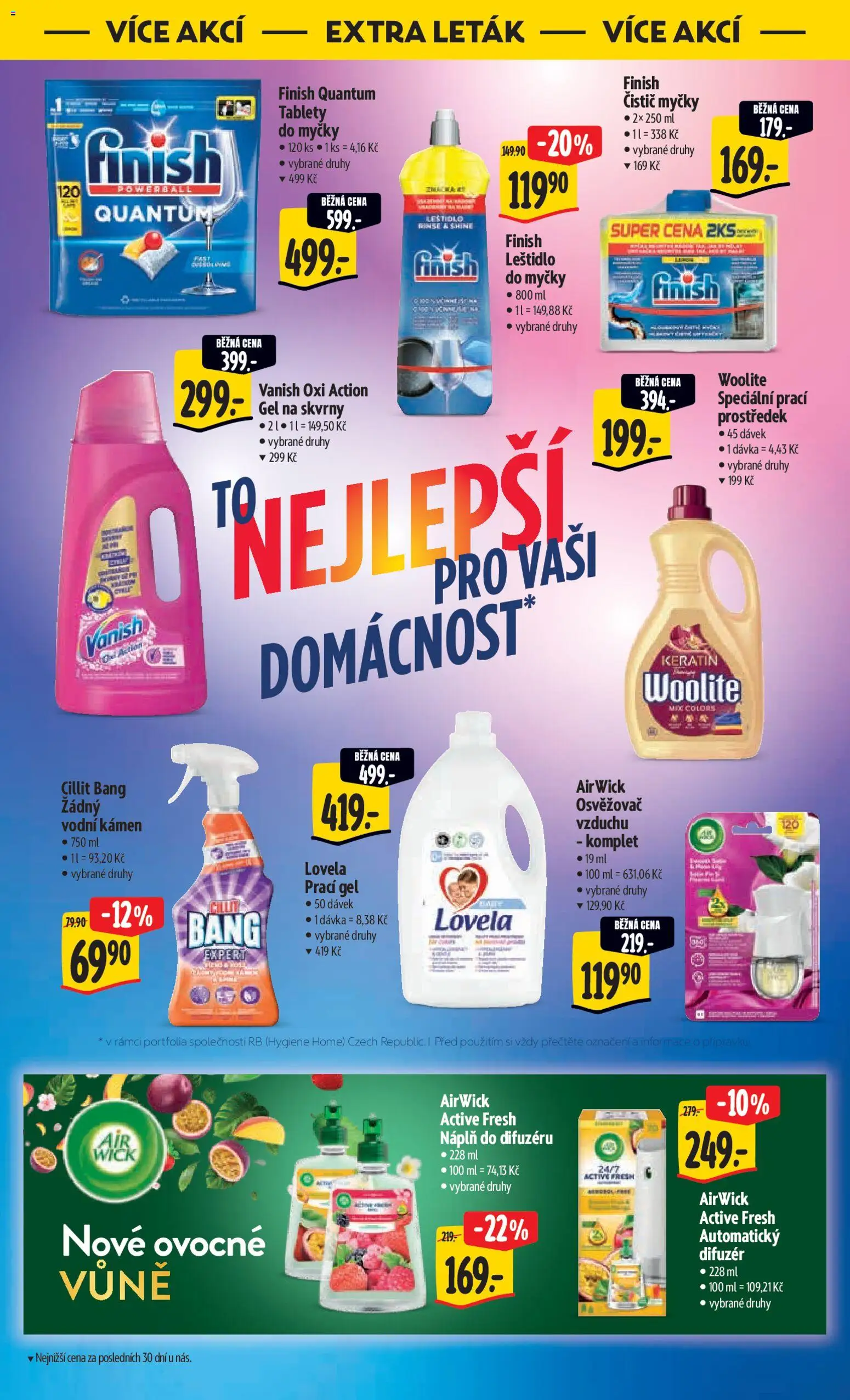 Albert leták - Hypermarket od 07.04.2026 | Strana: 46 | Produkty: Čistič myčky, Prací gel, Woolite, Vanish
