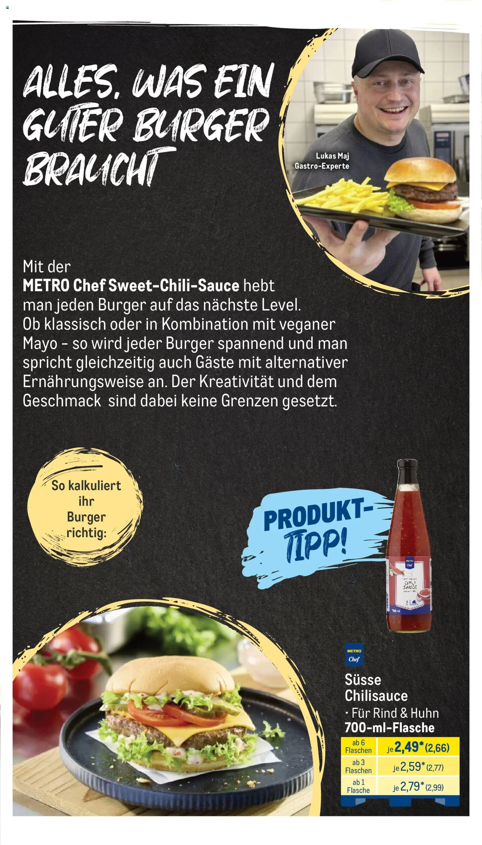 Metro Monats-Menü – gültig ab 01.04.2026 | Seite: 16 | Produkte: Burger, Chili