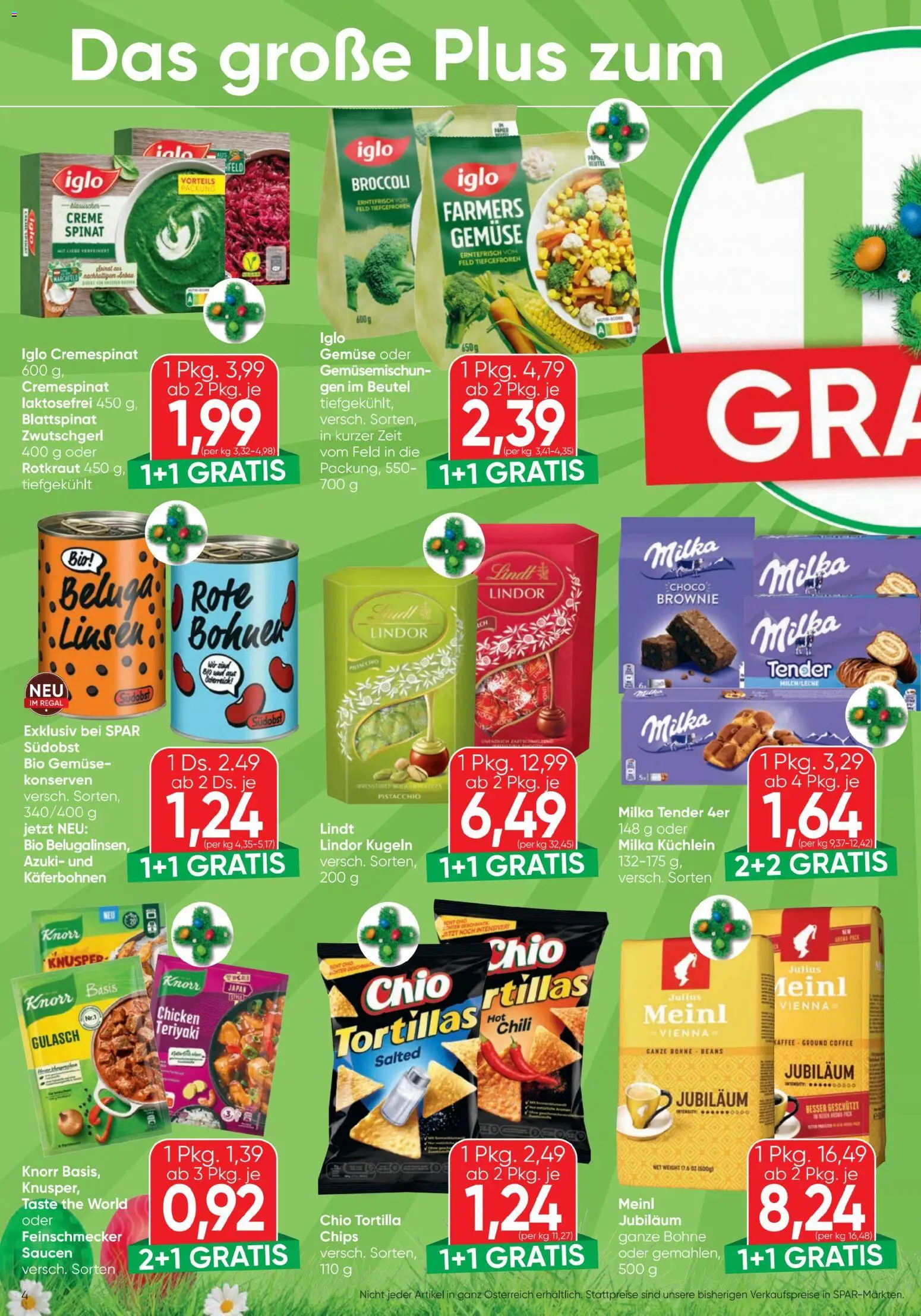 Spar Flugblatt gültig ab 26.02.2026 | Seite: 4 | Produkte: Chips, Gemüse, Chili, Regal