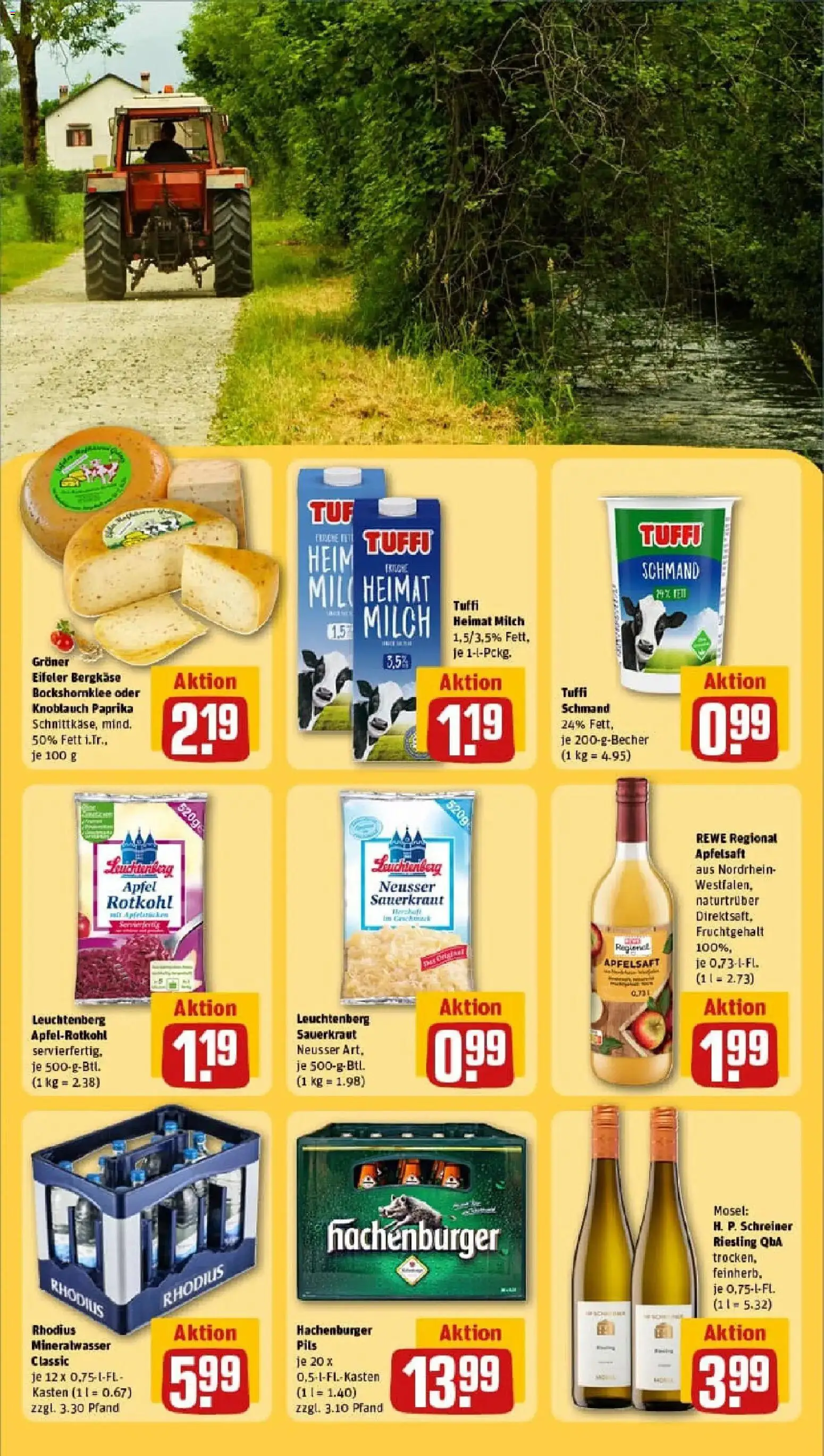 Rewe prospekt Nentershausen	 – gültig ab 26.01.2026 | Seite: 21 | Produkte: Milch, Rotkohl, Apfelsaft, Knoblauch