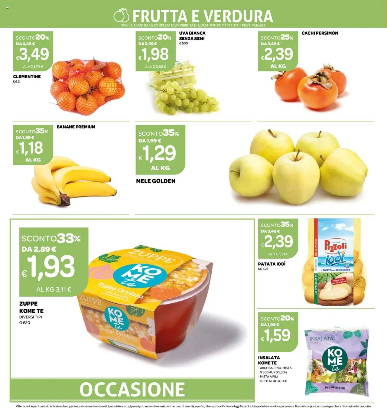 Volantino Ekom del 21.10.2025 | Pagina: 8 | Prodotti: Mele, Banane, Tè, Patate