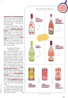 Felice HUGO *1, HUGO ab 01.03.2026 gültig | Seite: 77 | Produkte: Grapefruit, Wein, Rhabarber, Hugo