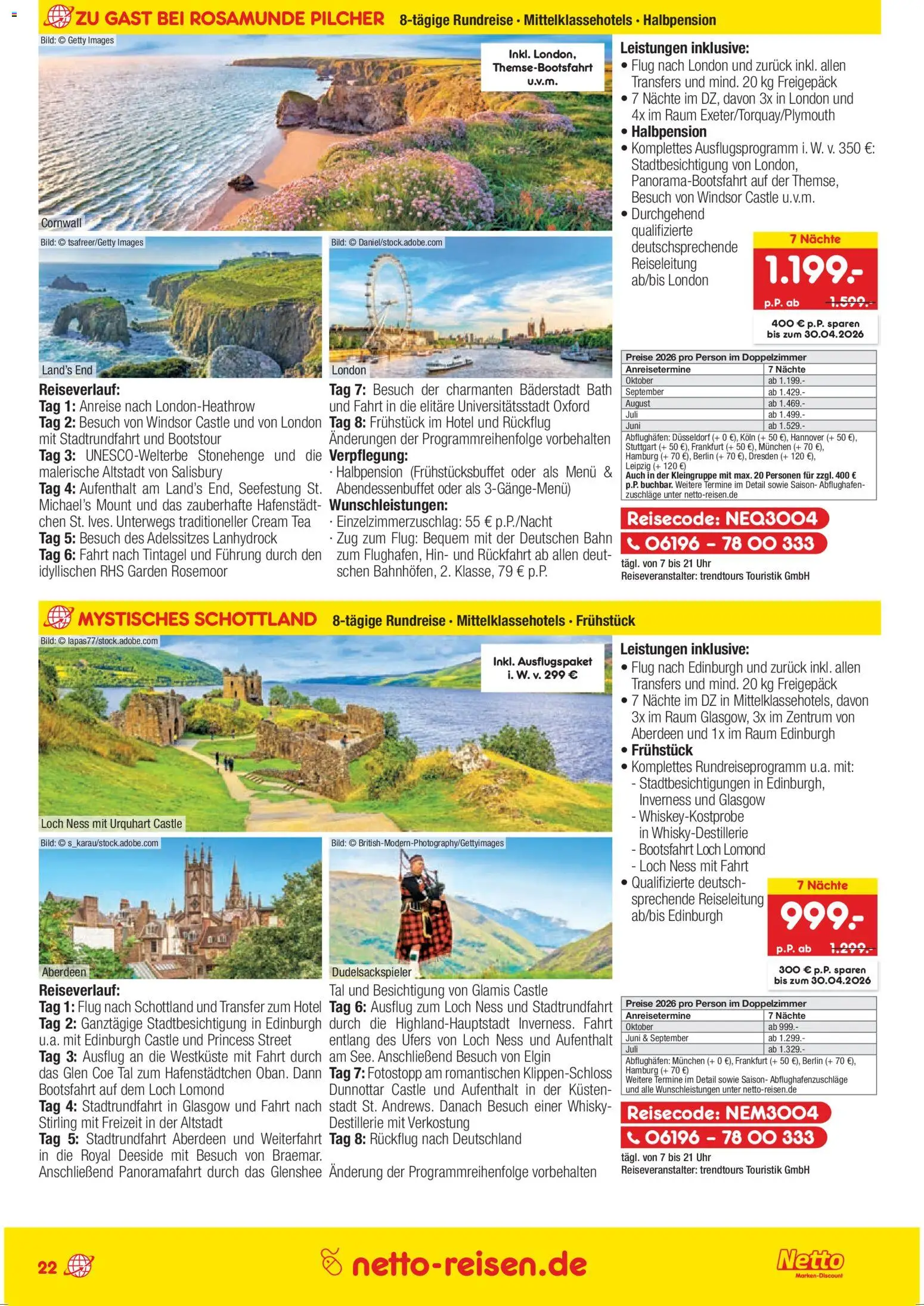 Netto Reisen Prospekt 	 | 26.03.2026 | Wie erhält man einen begrenzten Rabatt? | Deutschland