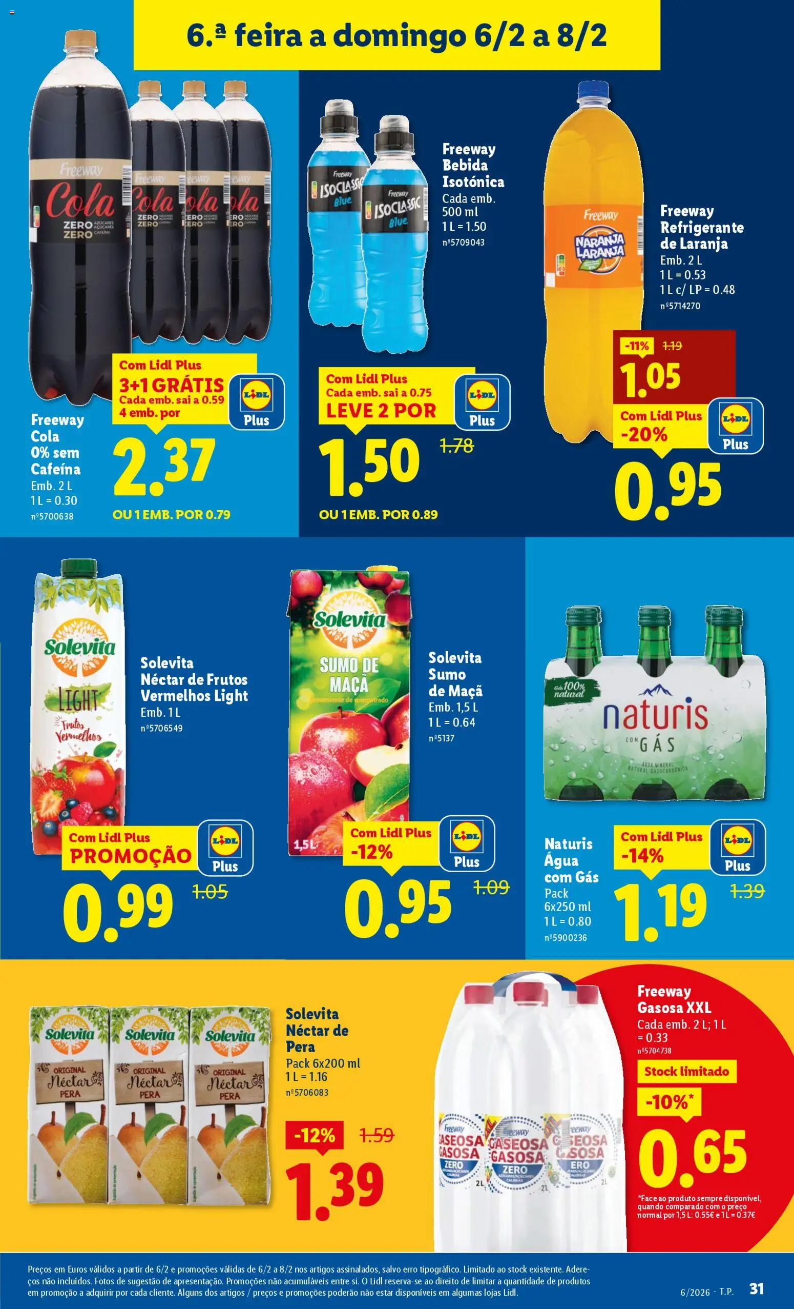 Lidl folheto │ válido de 02.02.2026 | Página: 31 | Produtos: Agua, Refrigerante, Maça, Bebida