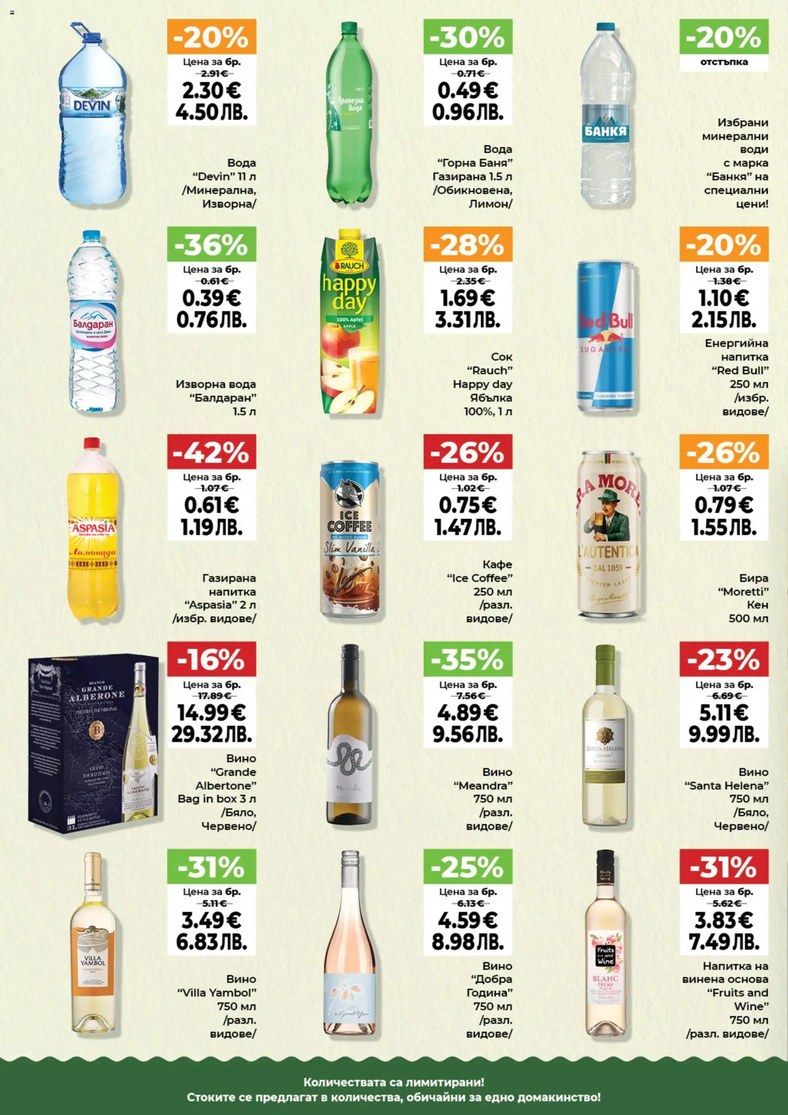 {H1} | Страница: 6 | Продукти: Кафе, Вино, Изворна вода, Напитка