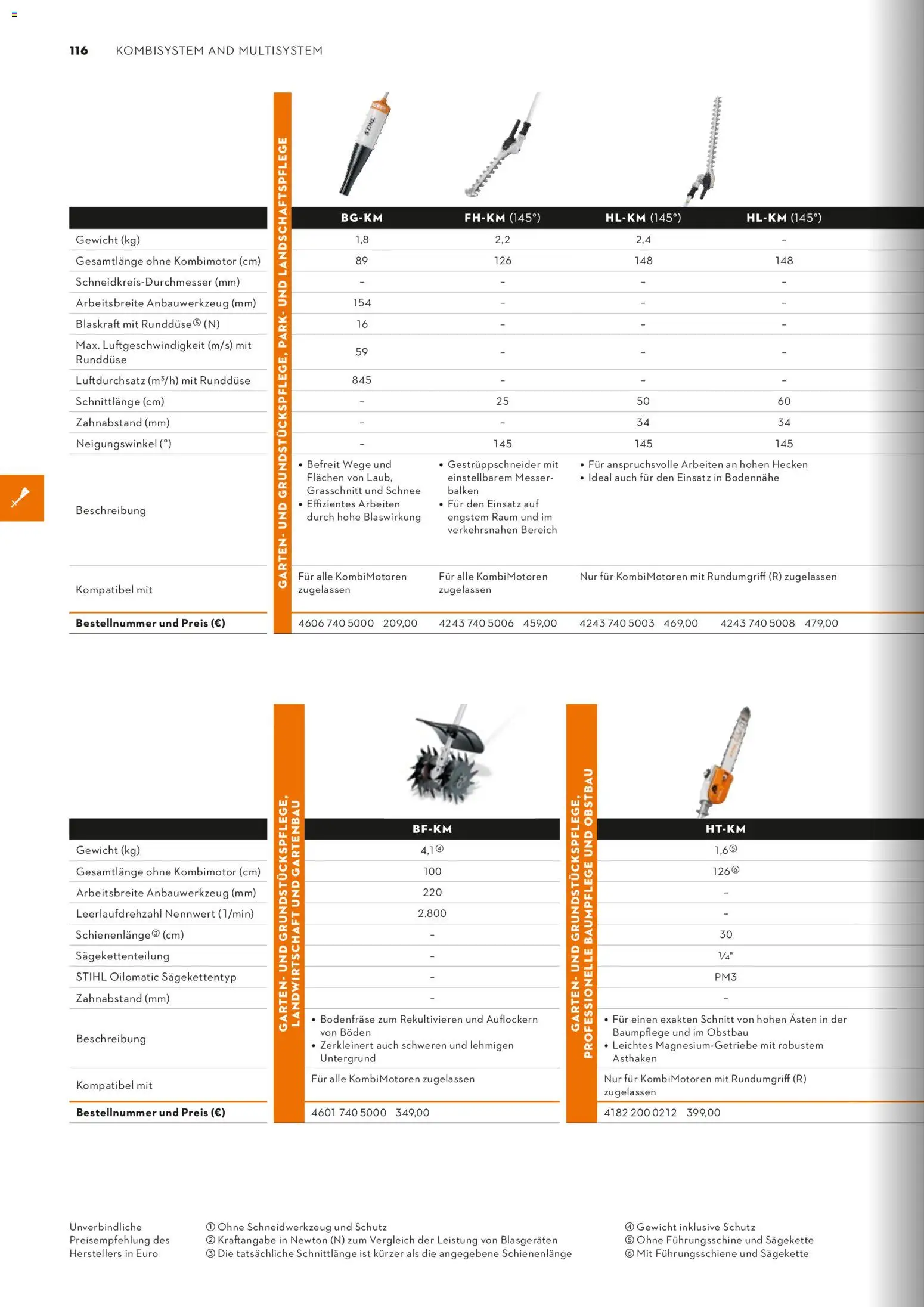 STIHL Katalog – gültig ab 01.01.2026 | Seite: 116 | Produkte: Gewicht