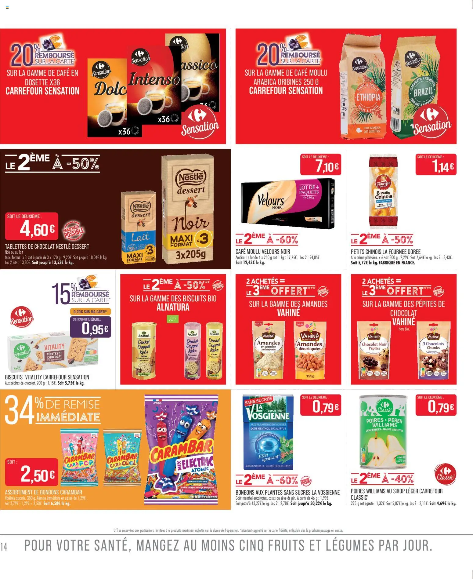 {H1} | Page: 14 | Produits: Citron, Orange, Chocolat, Amandes