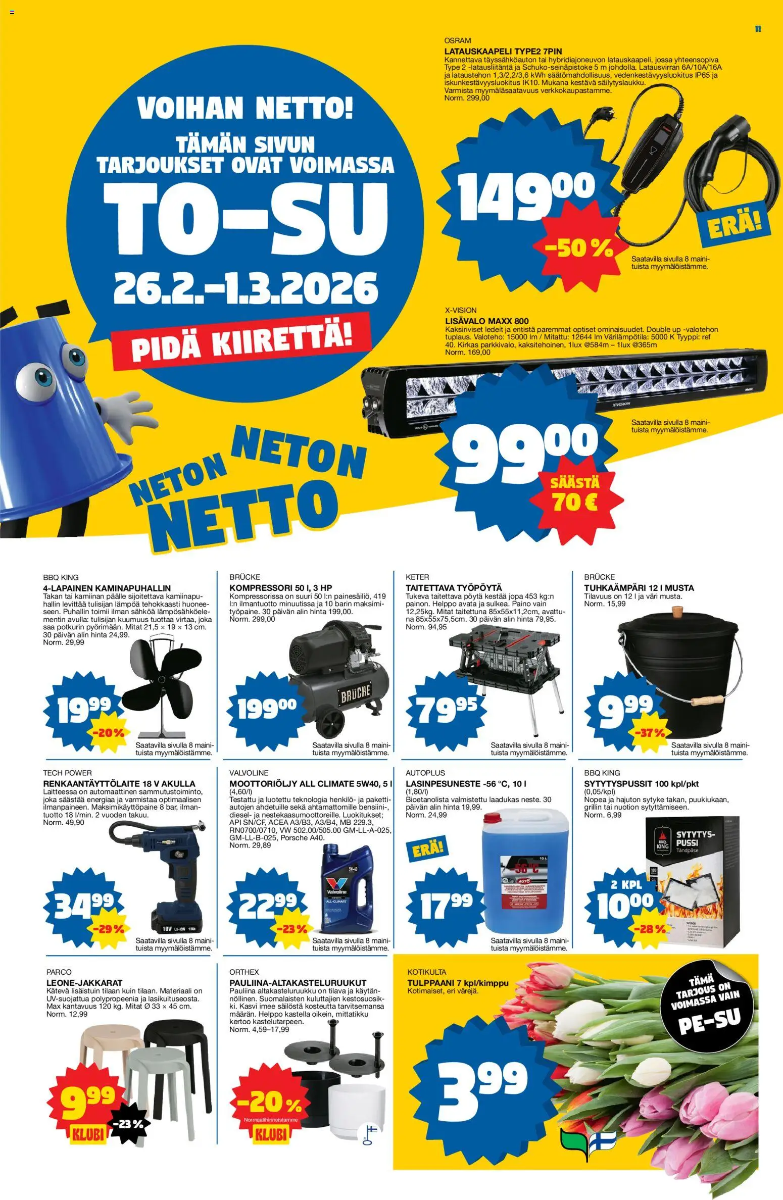 Tokmanni tarjoukset – voimassa 23.02.2026 alkaen | Sivu: 11 | Tuotteet: Pöytä, Työpöytä, Kompressori, Lasinpesuneste